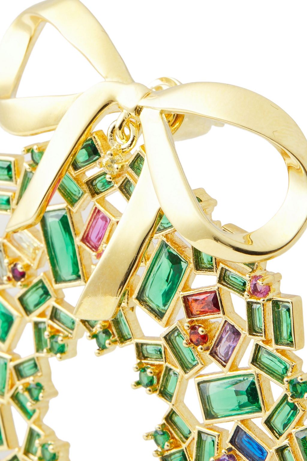 NOIR JEWELRY Gold-tone crystal earrings
