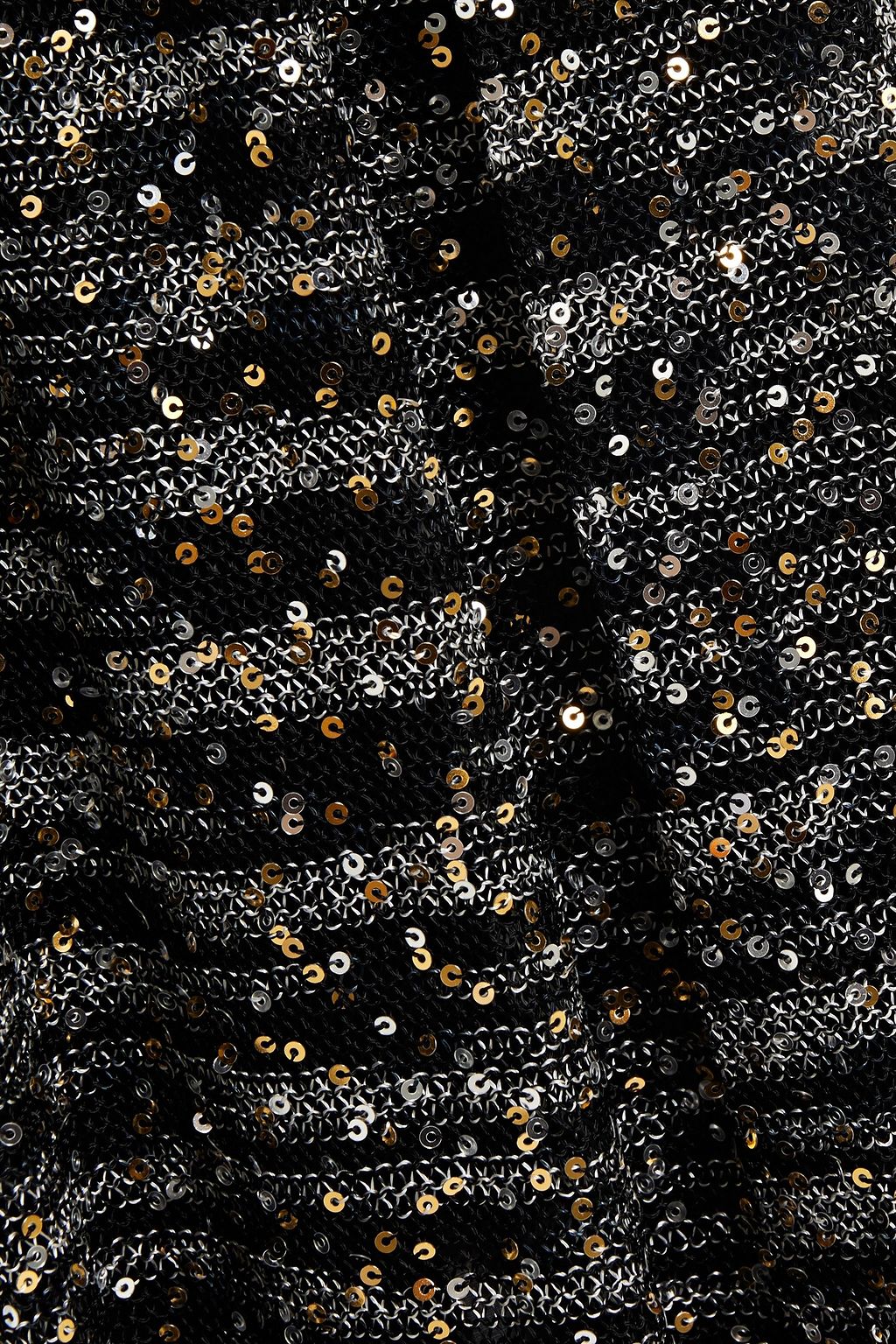 MISSONI Wrap-effect sequin-embellished crochet-knit dress