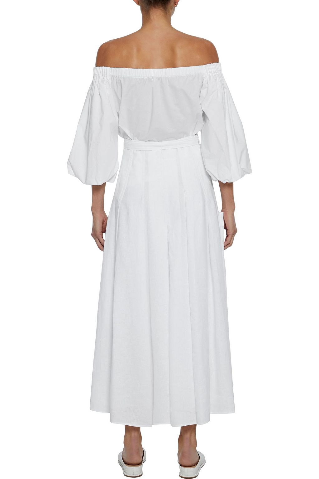 GABRIELA HEARST Belted pleated linen maxi skirt