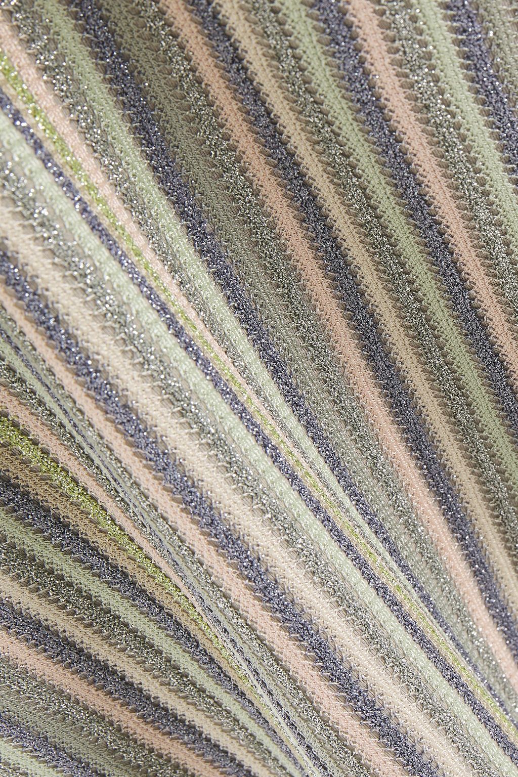 MISSONI Metallic crochet-knit midi skirt