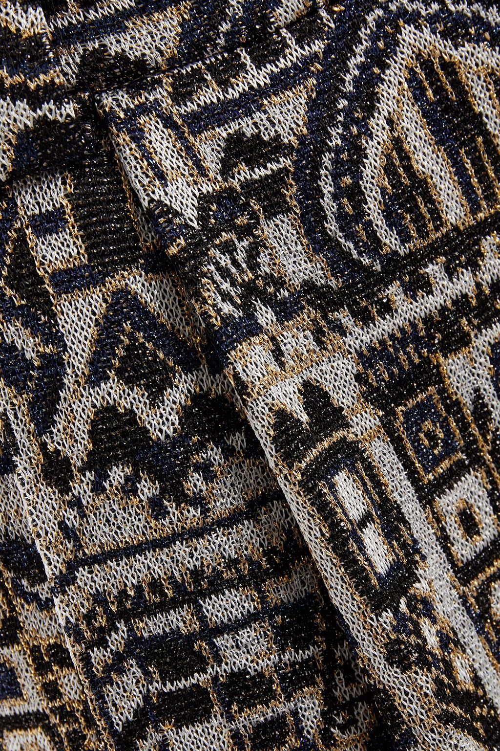 MISSONI Metallic jacquard-knit mini skirt