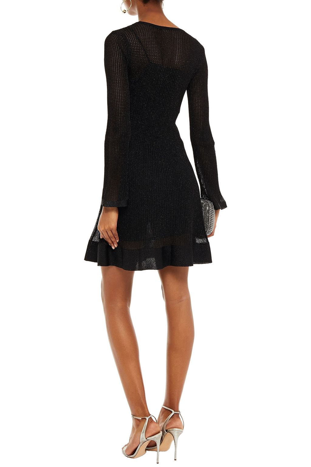M MISSONI Metallic crochet-knit mini dress