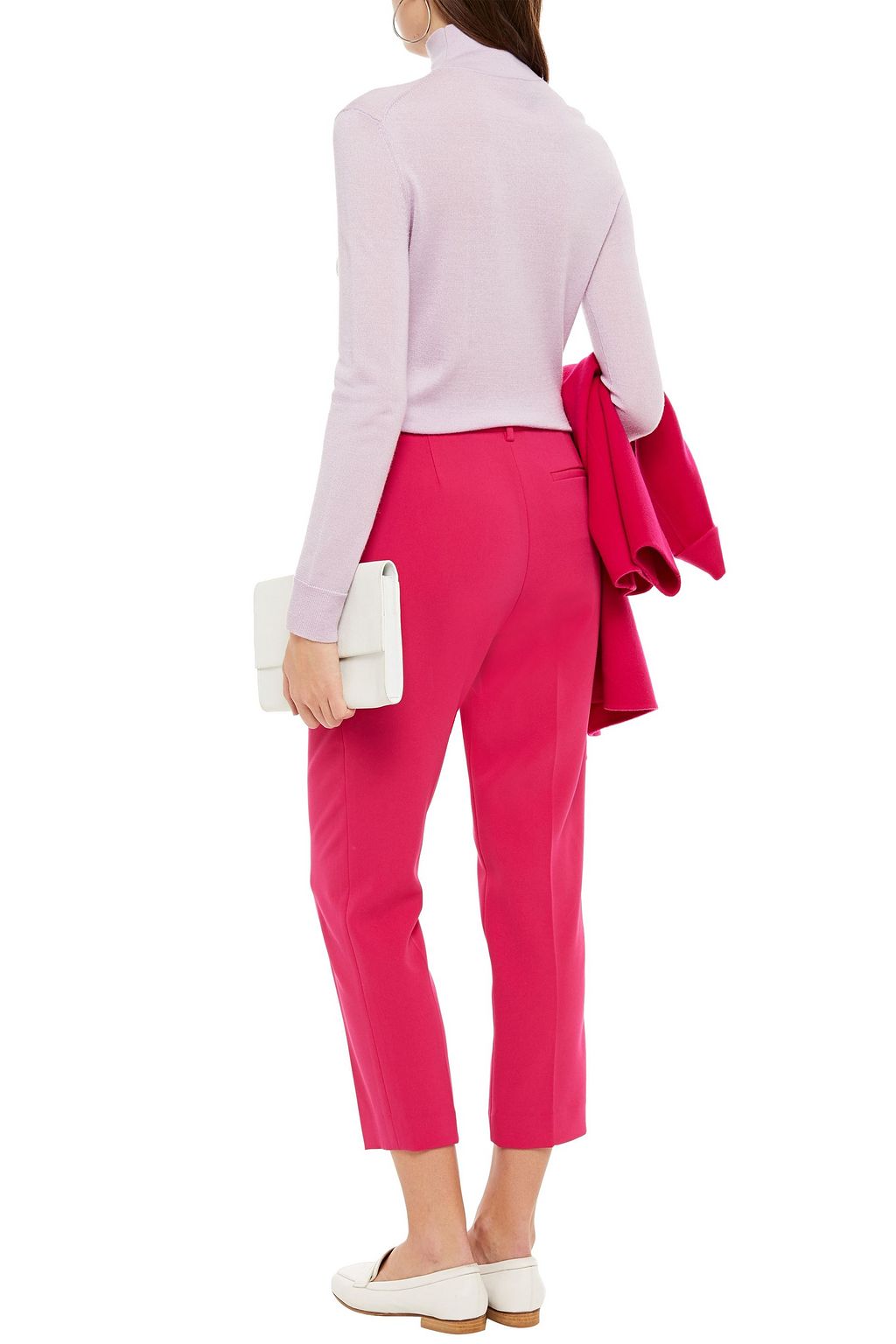 THEORY Cropped stretch-crepe tapered pants