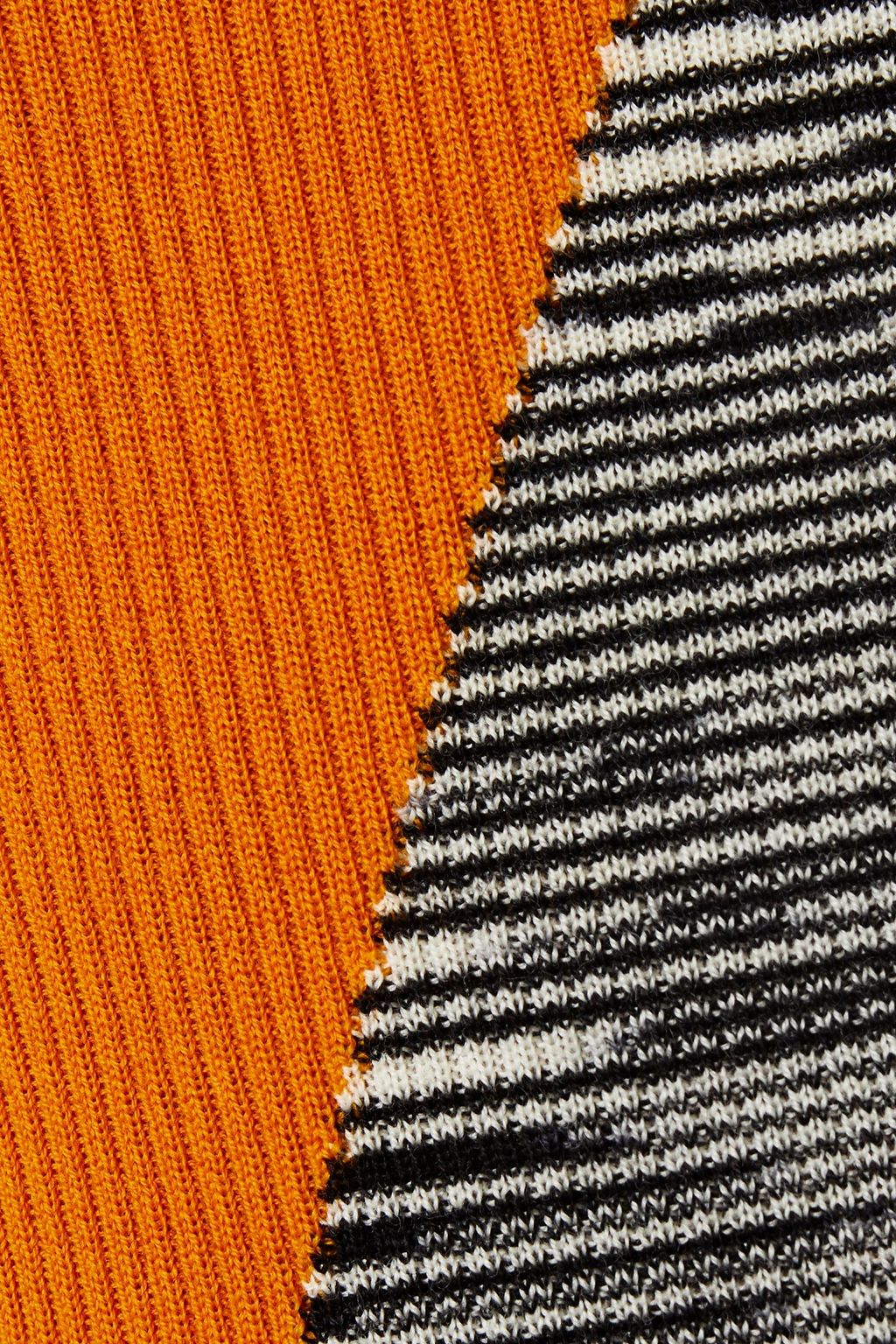 MISSONI Paneled metallic-trimmed wool-blend sweater