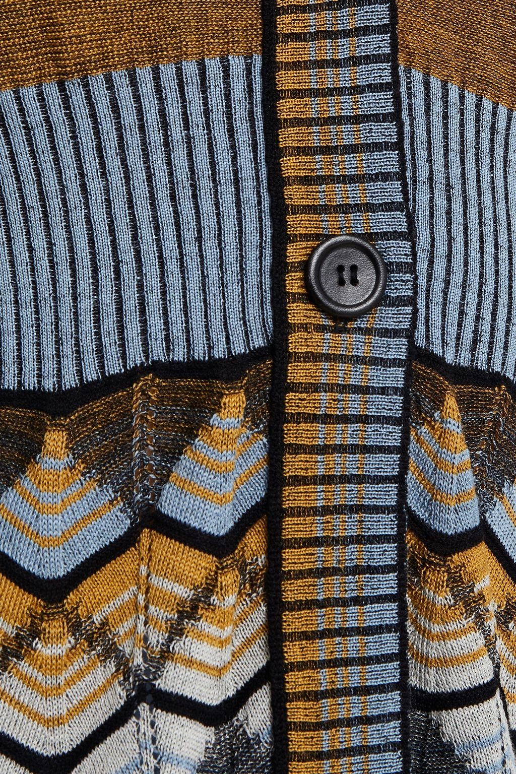 M MISSONI Paneled crochet-knit wool-blend cardigan
