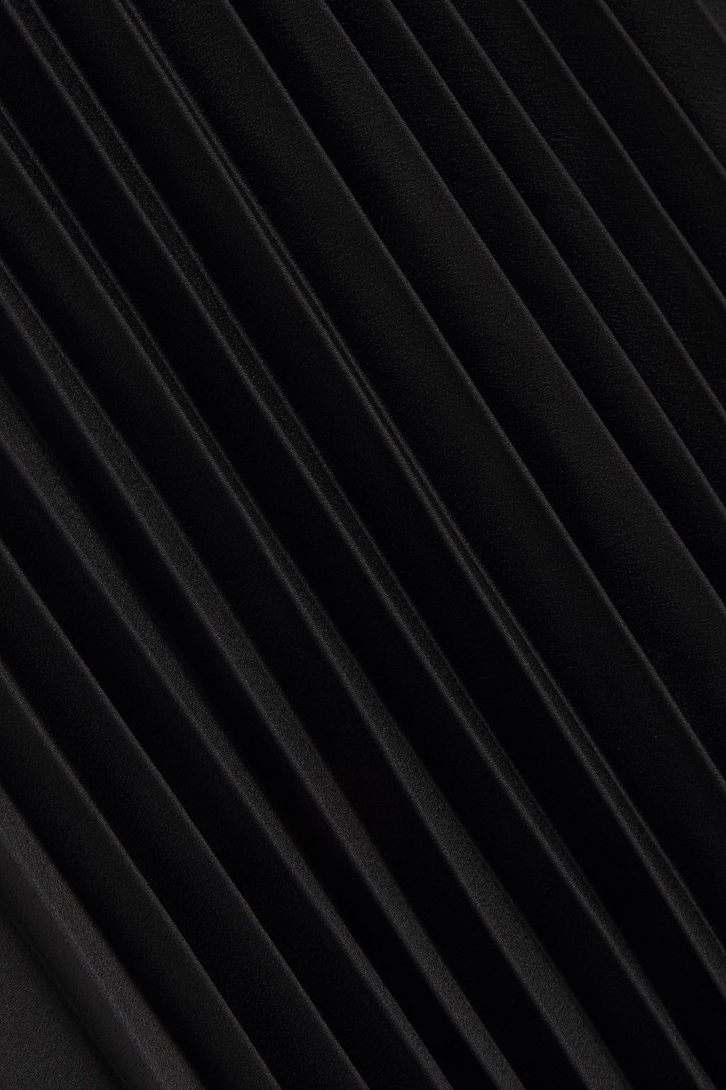 THEORY Ribbed-knit and pleated satin-crepe midi dress