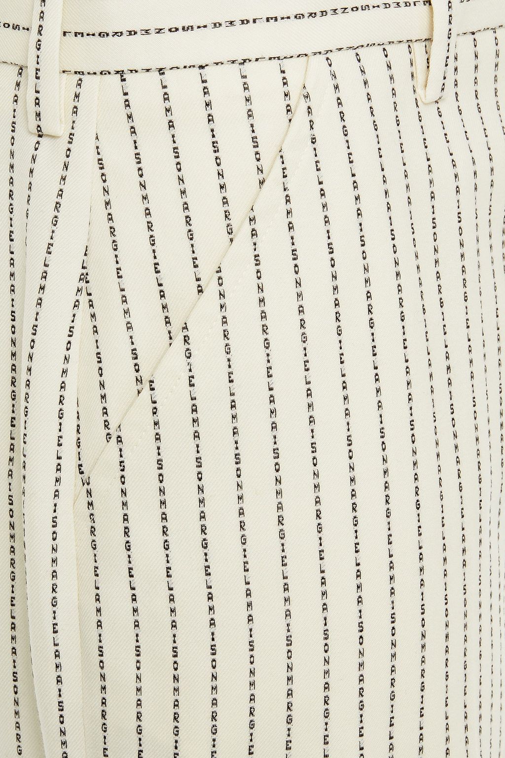 MAISON MARGIELA Cropped wool-jacquard bootcut pants