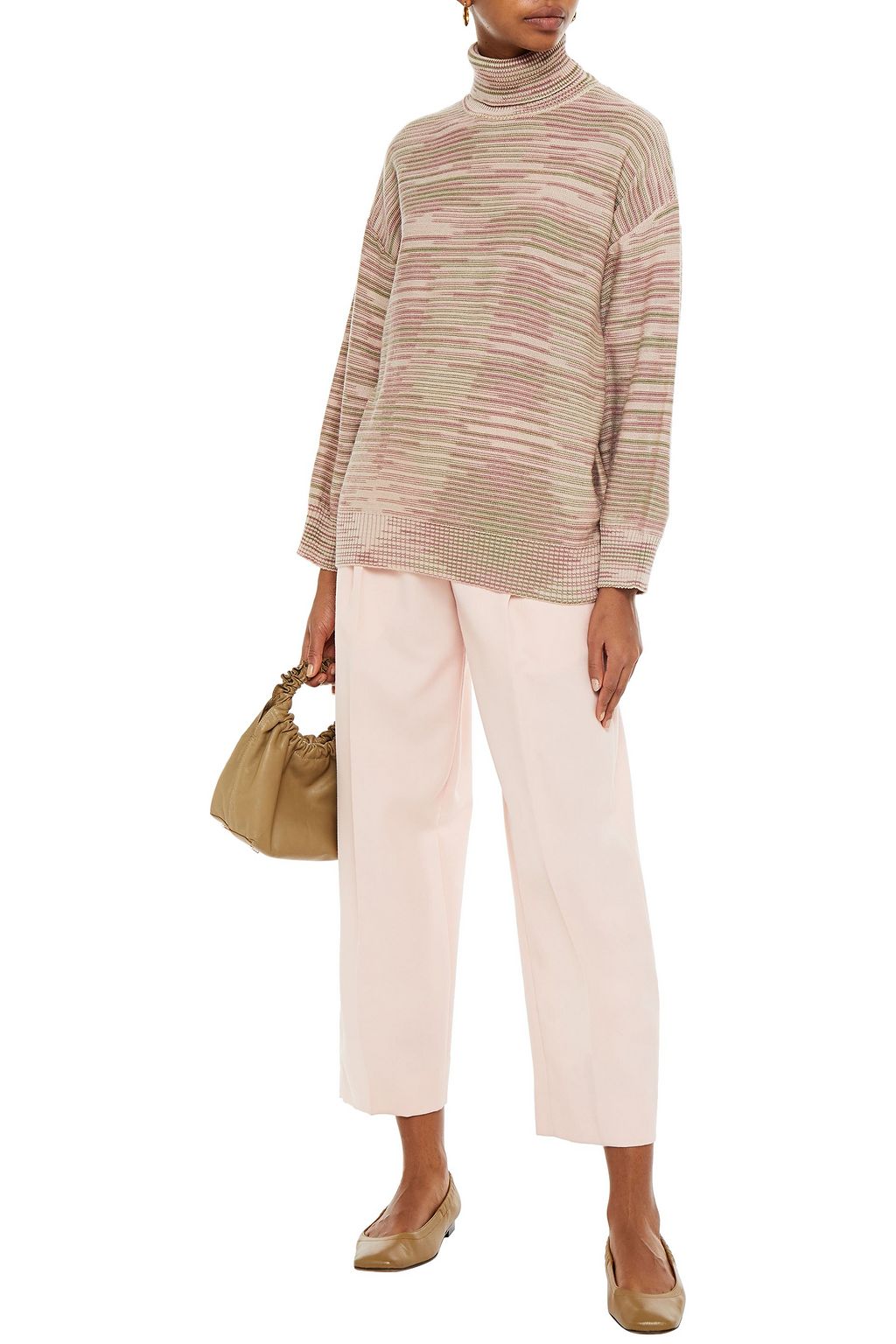 M MISSONI Oversized crochet-knit wool turtleneck sweater