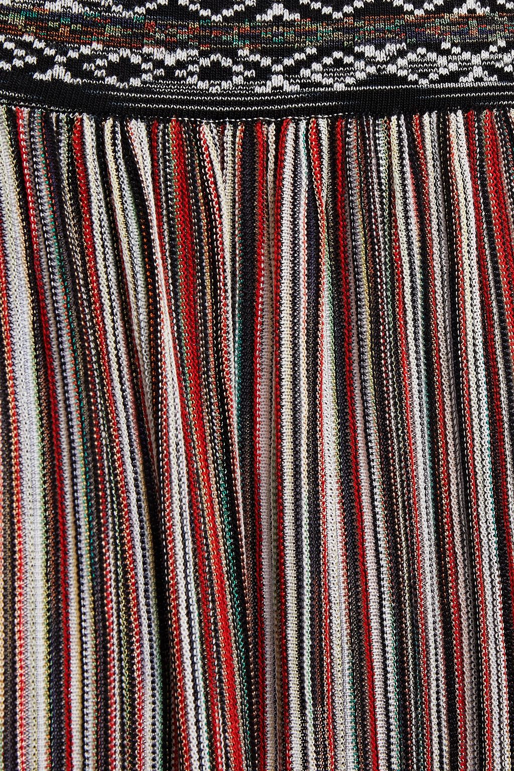 MISSONI Pleated crochet-knit midi skirt