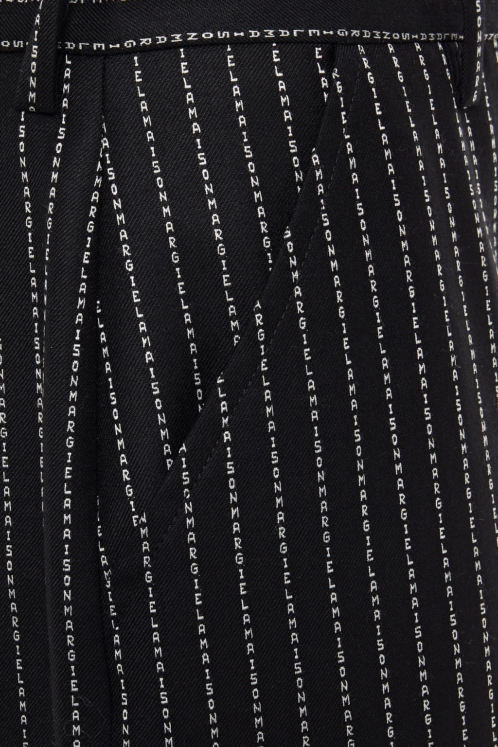 MAISON MARGIELA Cropped wool-jacquard bootcut pants