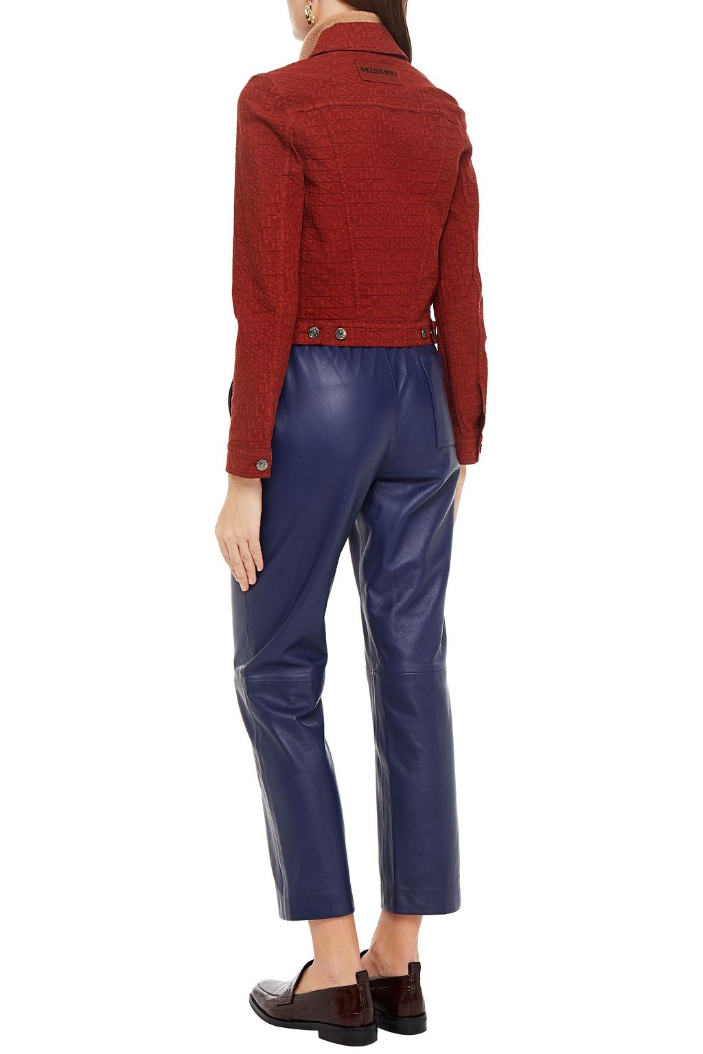 MISSONI Cropped embossed cotton-blend jacket