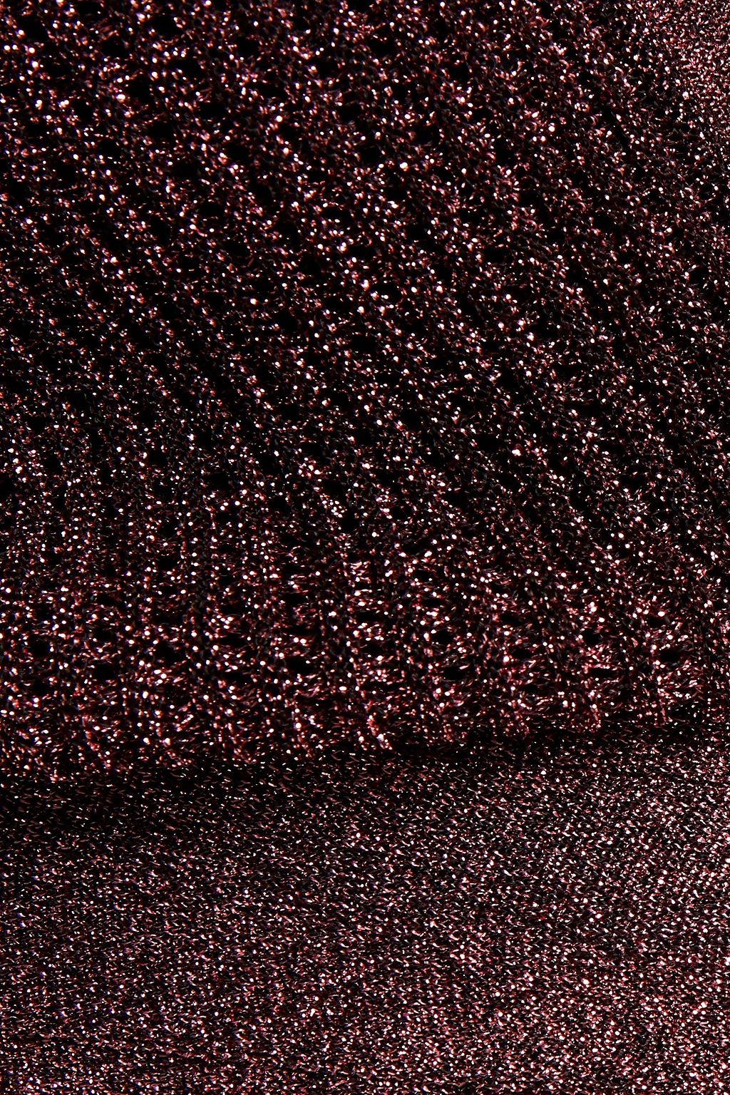 M MISSONI Cropped metallic pointelle-knit wrap top