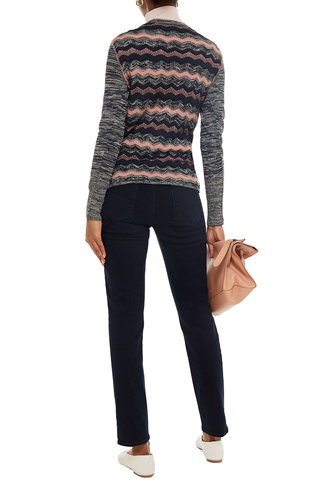 M MISSONI Button-detailed crochet-knit sweater
