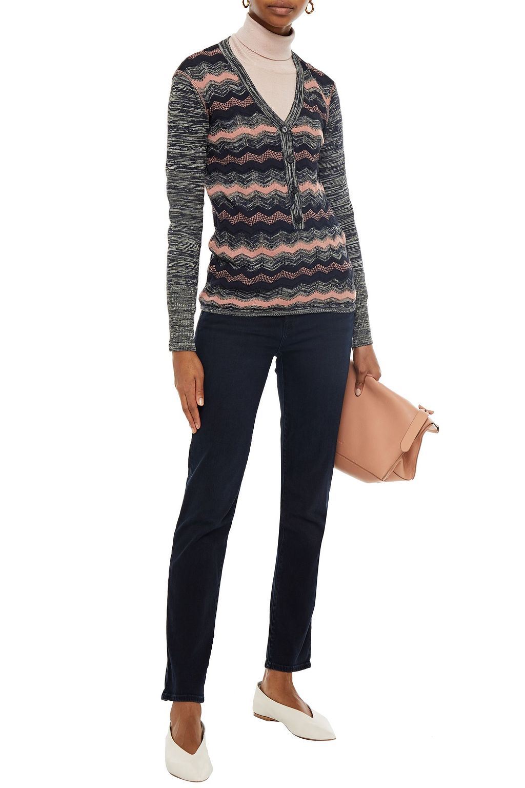 M MISSONI Button-detailed crochet-knit sweater