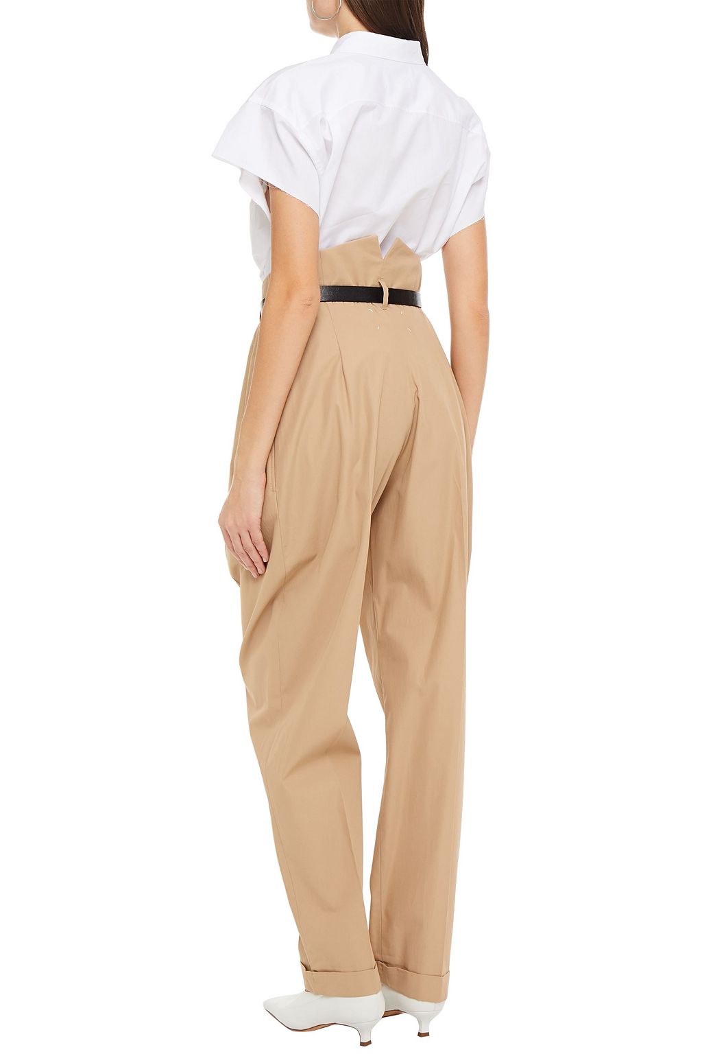 MAISON MARGIELA Pleated cotton-twill tapered pants