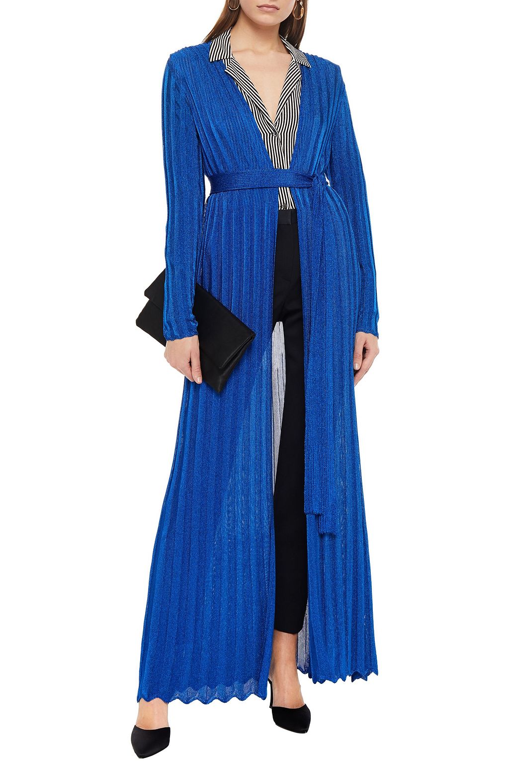 MISSONI Metallic ribbed-knit cardigan
