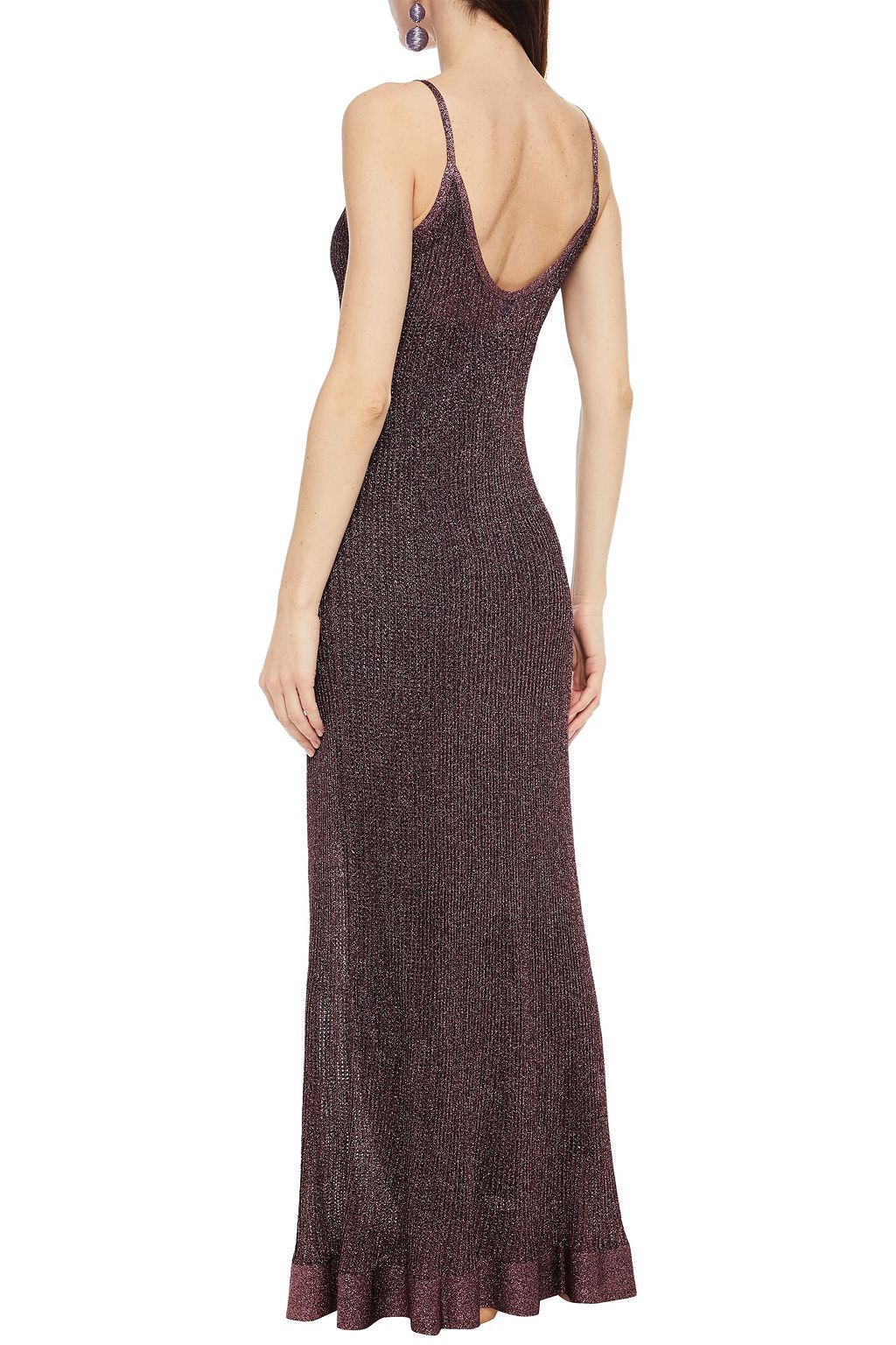 M MISSONI Metallic crochet-knit maxi dress