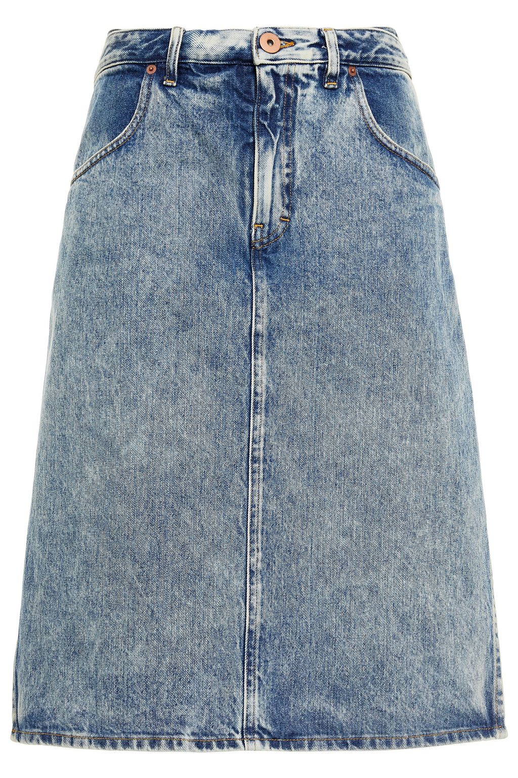 mid length denim skirts designs