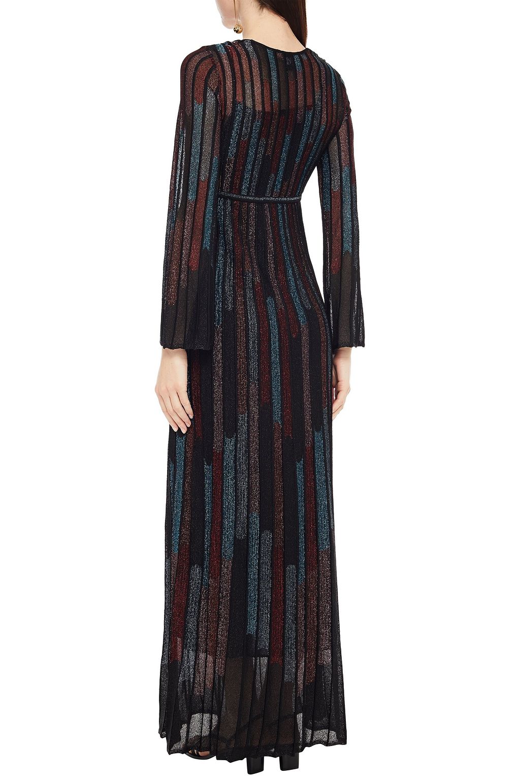 M MISSONI Metallic crochet-knit maxi dress