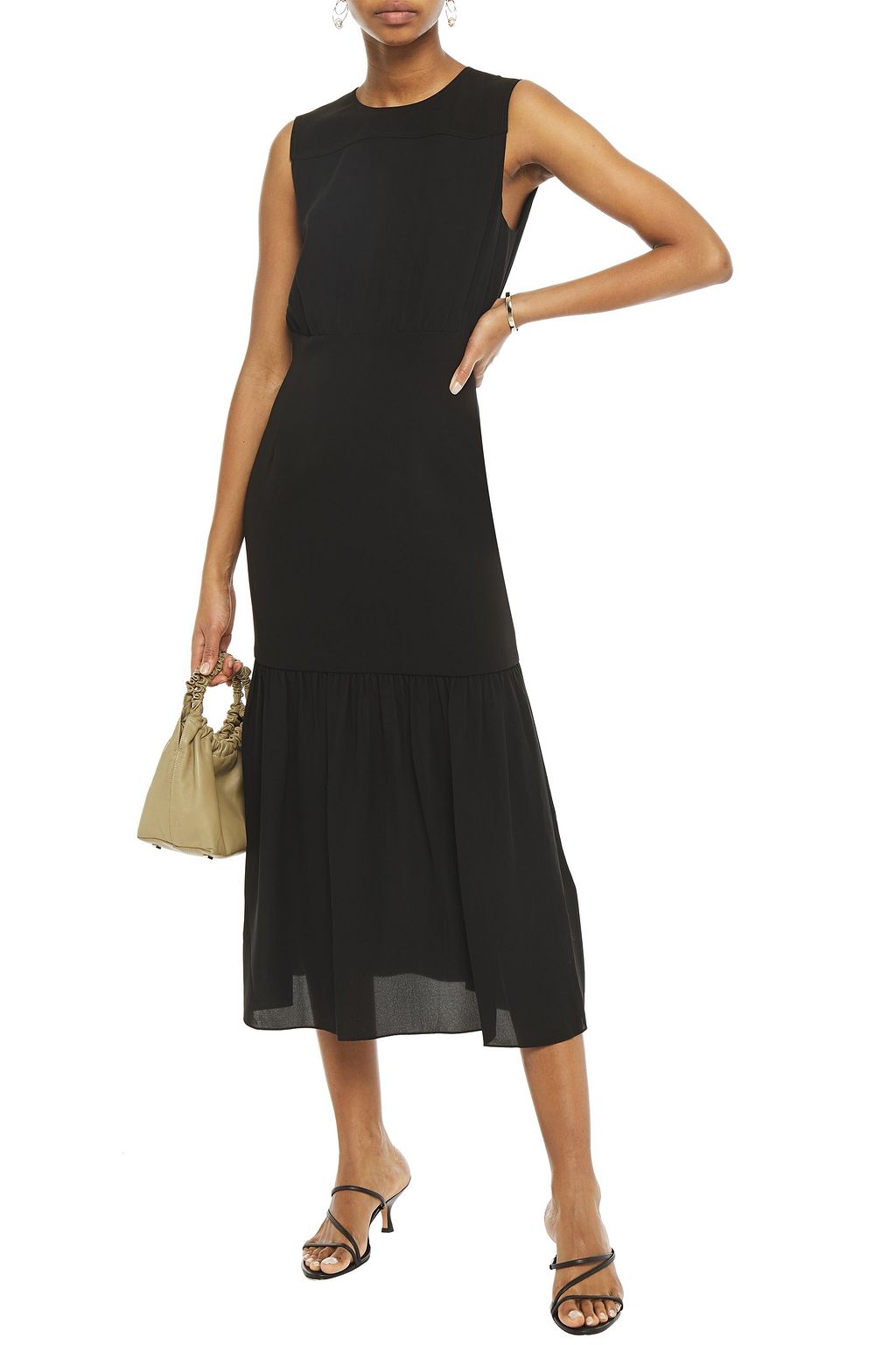 theory black silk dress