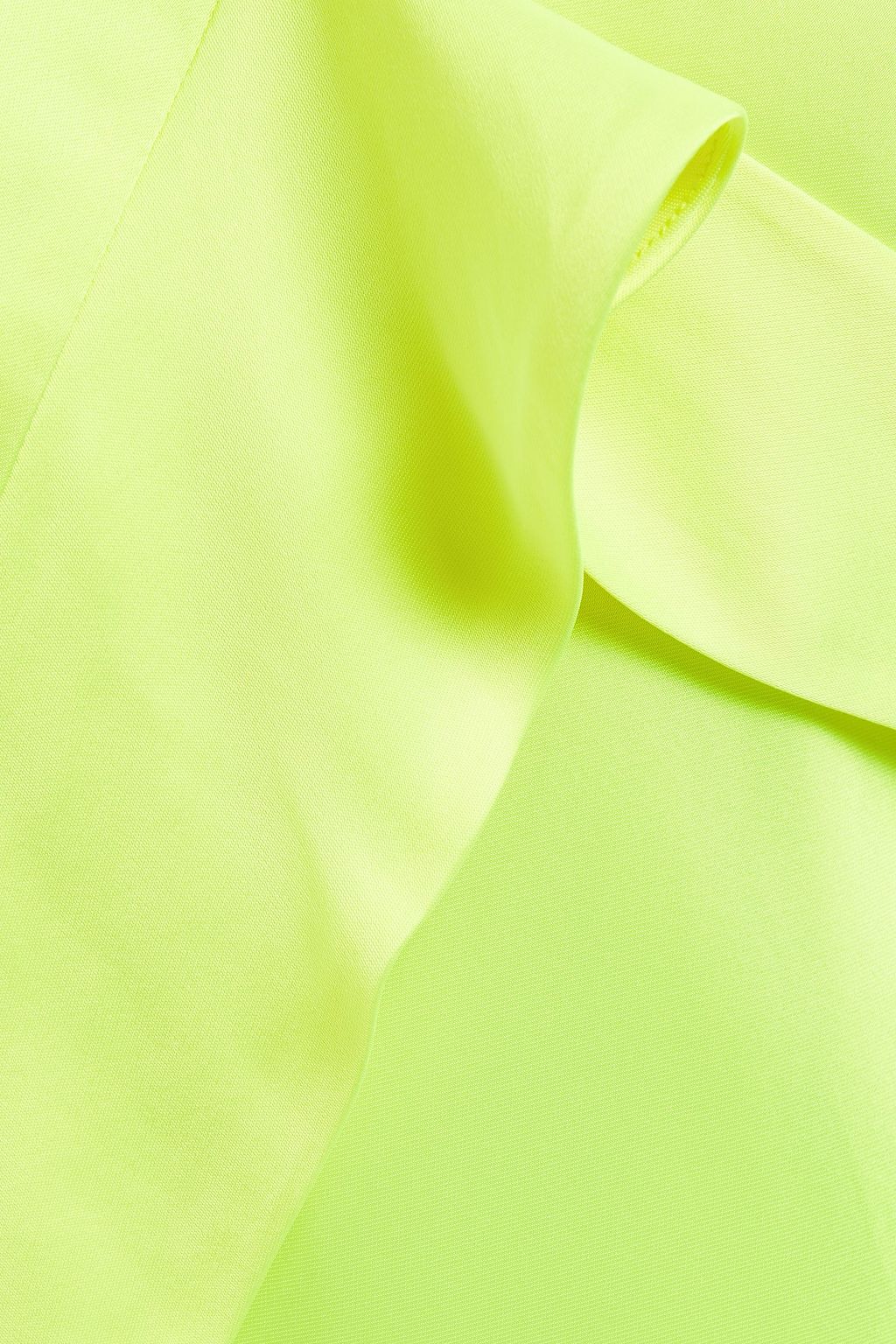 HELMUT LANG Draped neon satin maxi dress