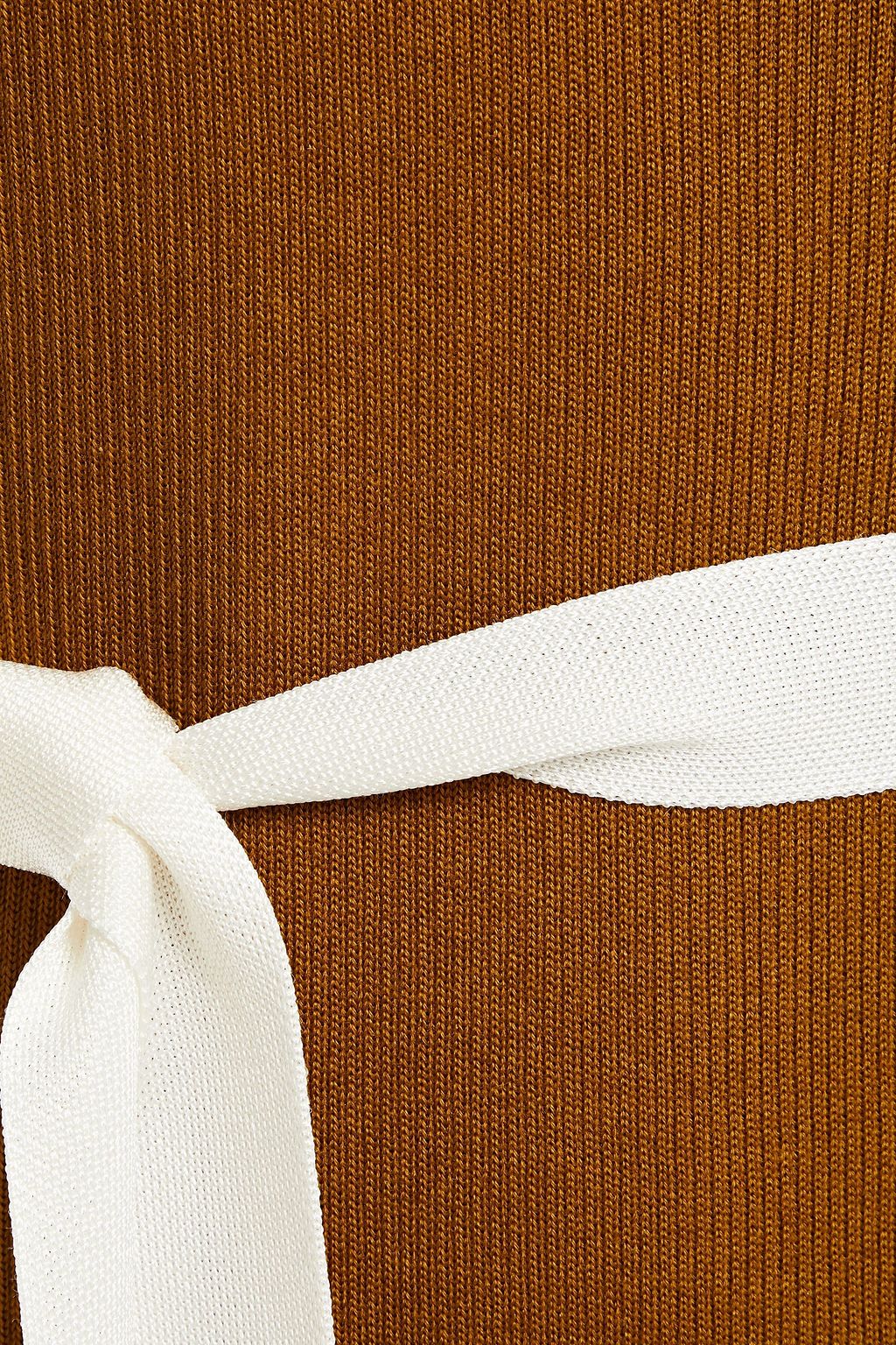 MISSONI Belted layered ribbed-knit hooded maxi dress