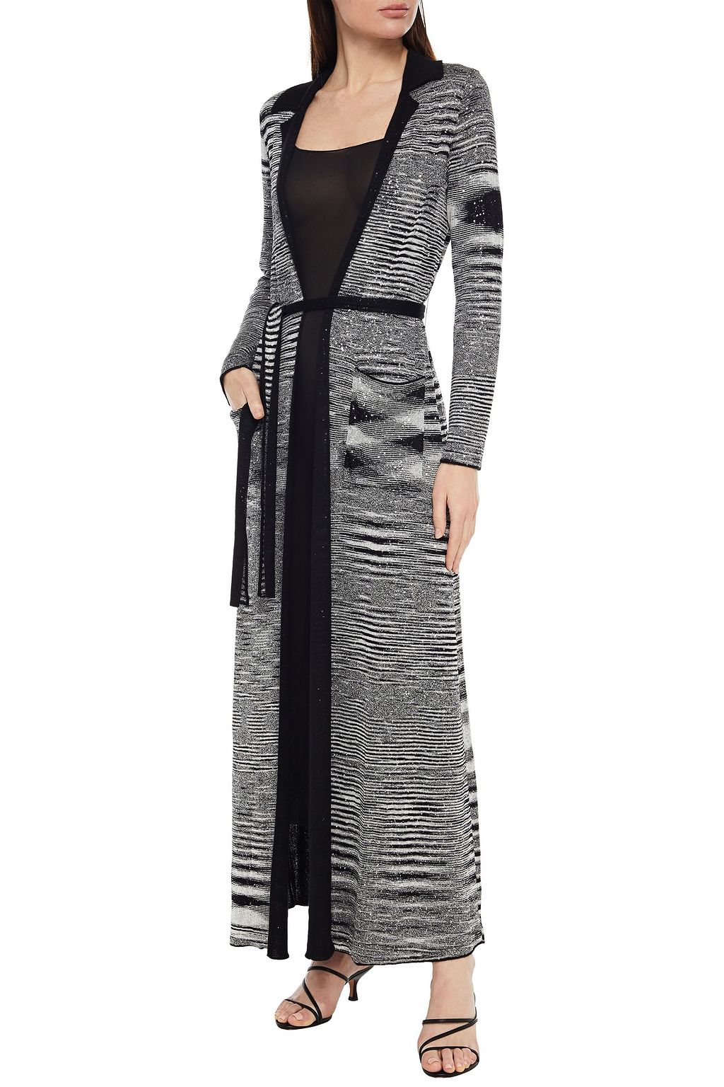 MISSONI Sequin-embellished crochet-knit cardigan
