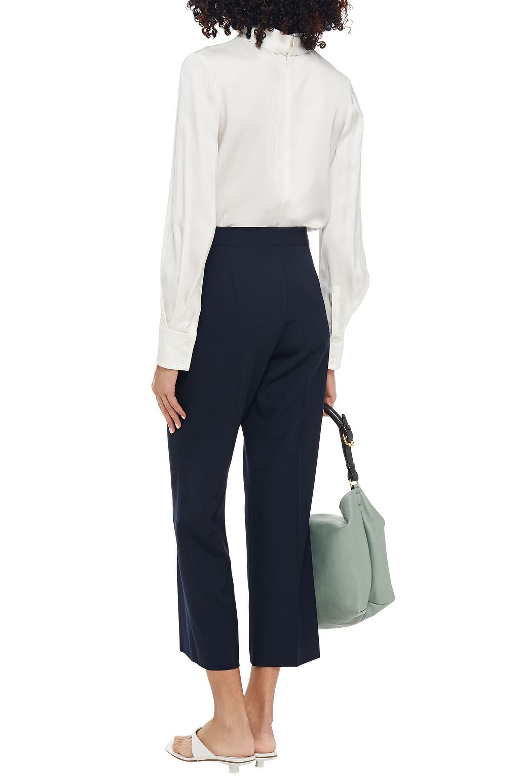 STELLA MCCARTNEY Cropped wool-twill straight-leg pants