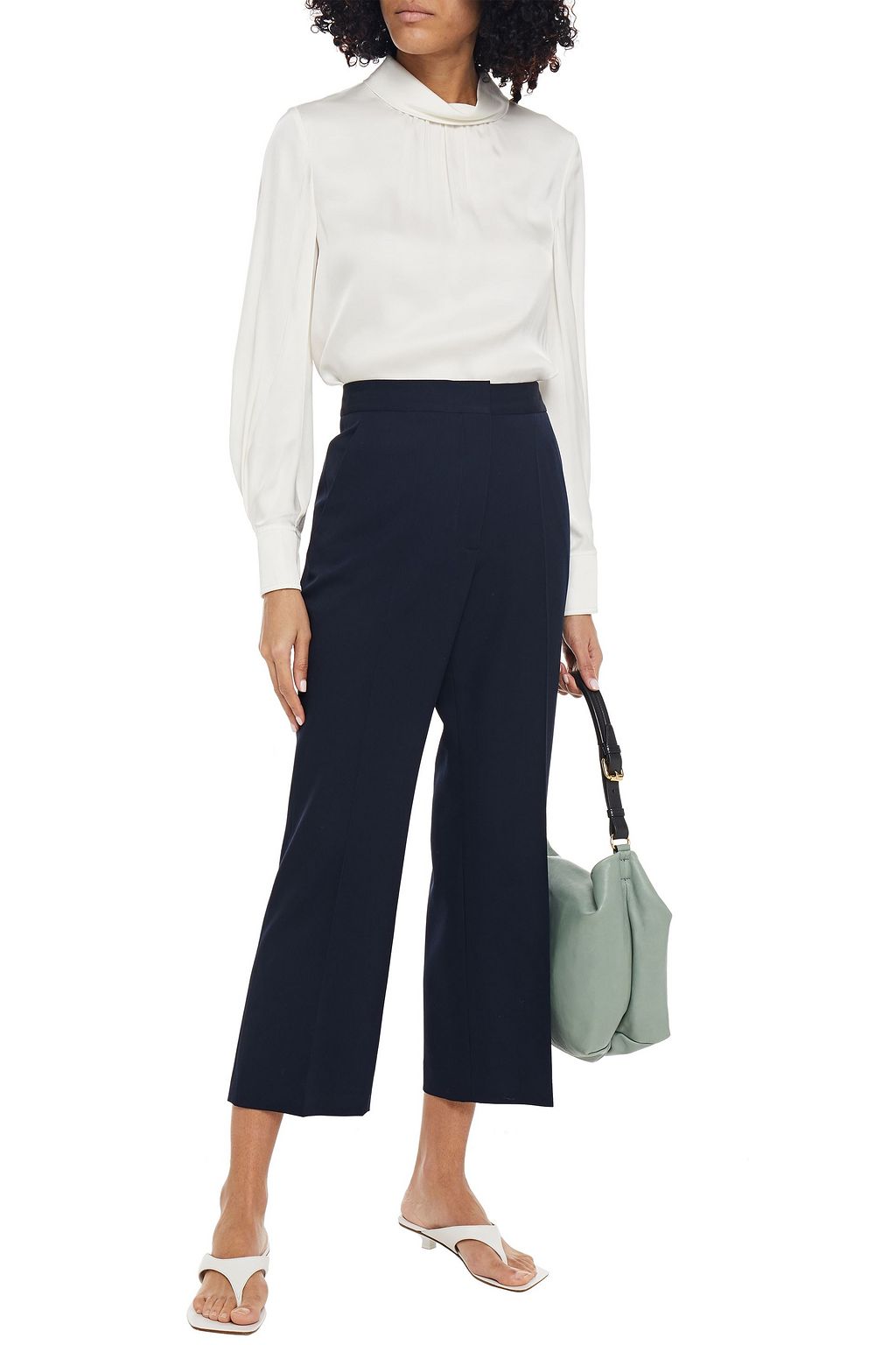 STELLA MCCARTNEY Cropped wool-twill straight-leg pants