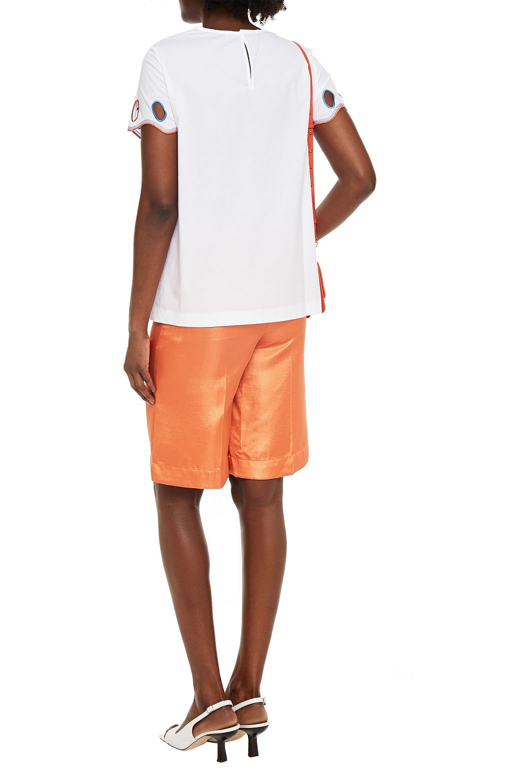 PUCCI Broderie anglaise stretch-cotton poplin top