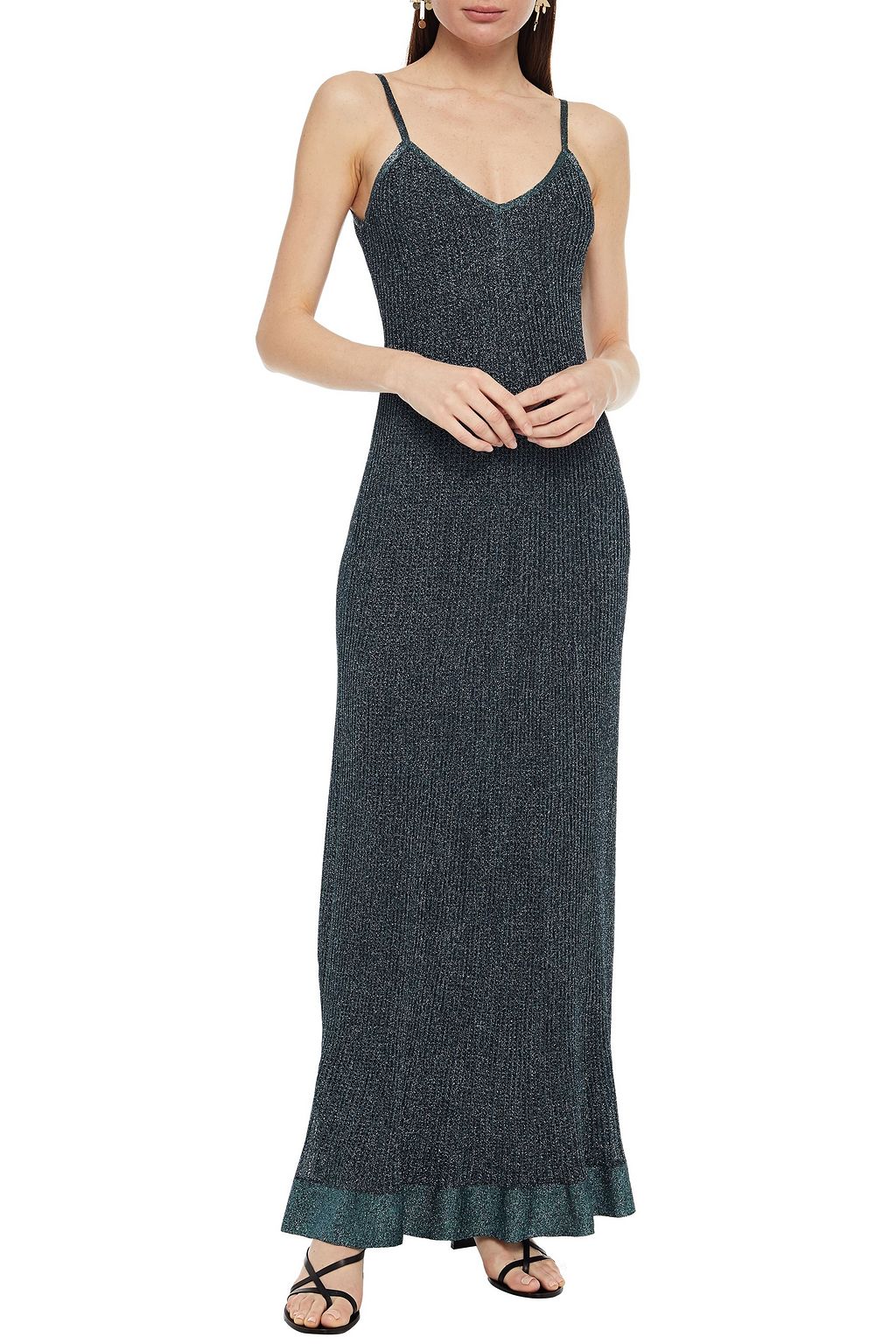 M MISSONI Metallic crochet-knit maxi dress