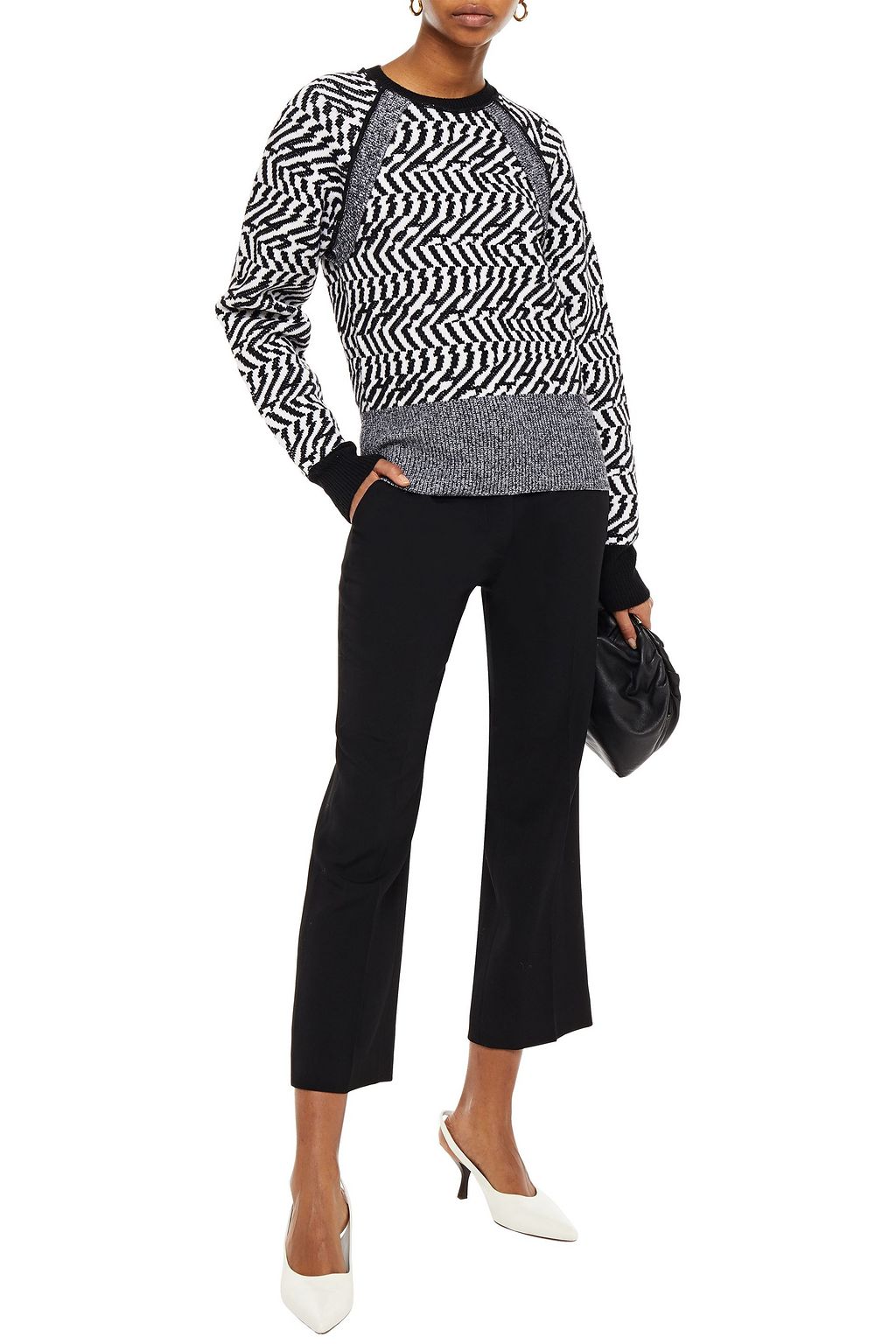 STELLA MCCARTNEY Cropped wool-twill straight-leg pants