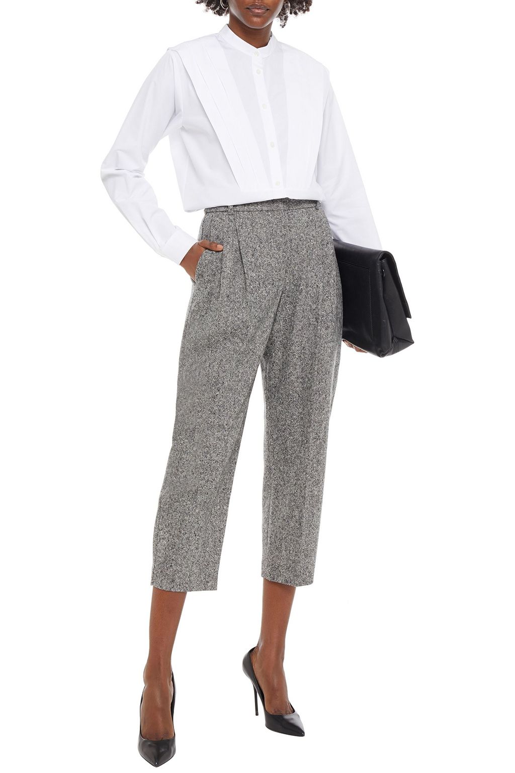 STELLA MCCARTNEY Pintucked cotton-poplin shirt