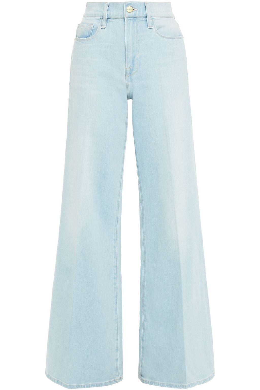high rise wide leg denim