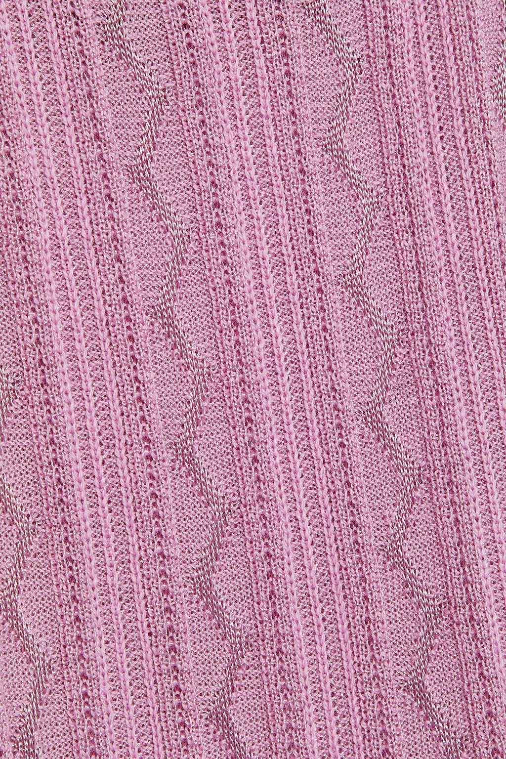 M MISSONI Pointelle-knit wool-blend mini dress