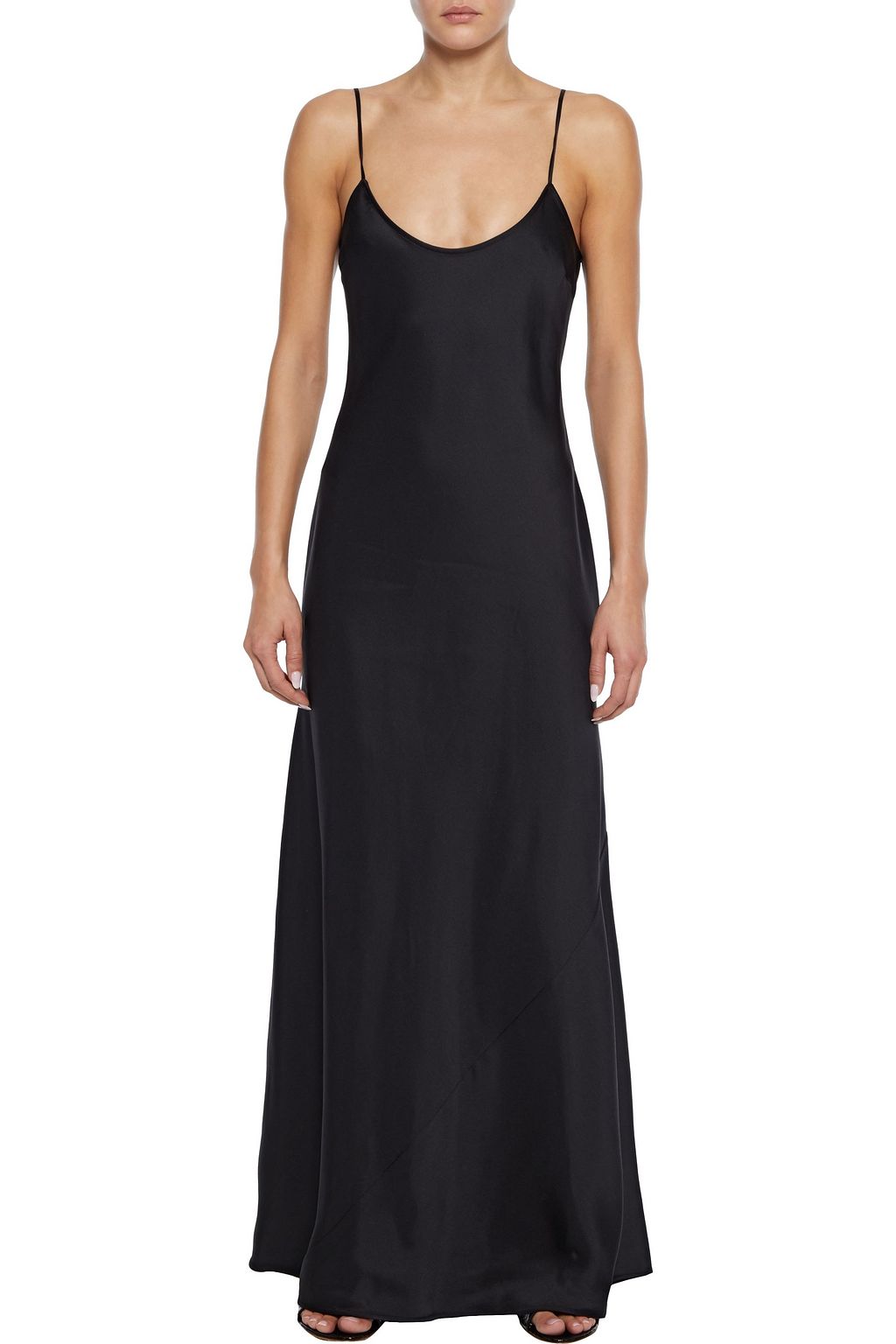 GABRIELA HEARST Flores silk and wool-blend satin maxi slip dress