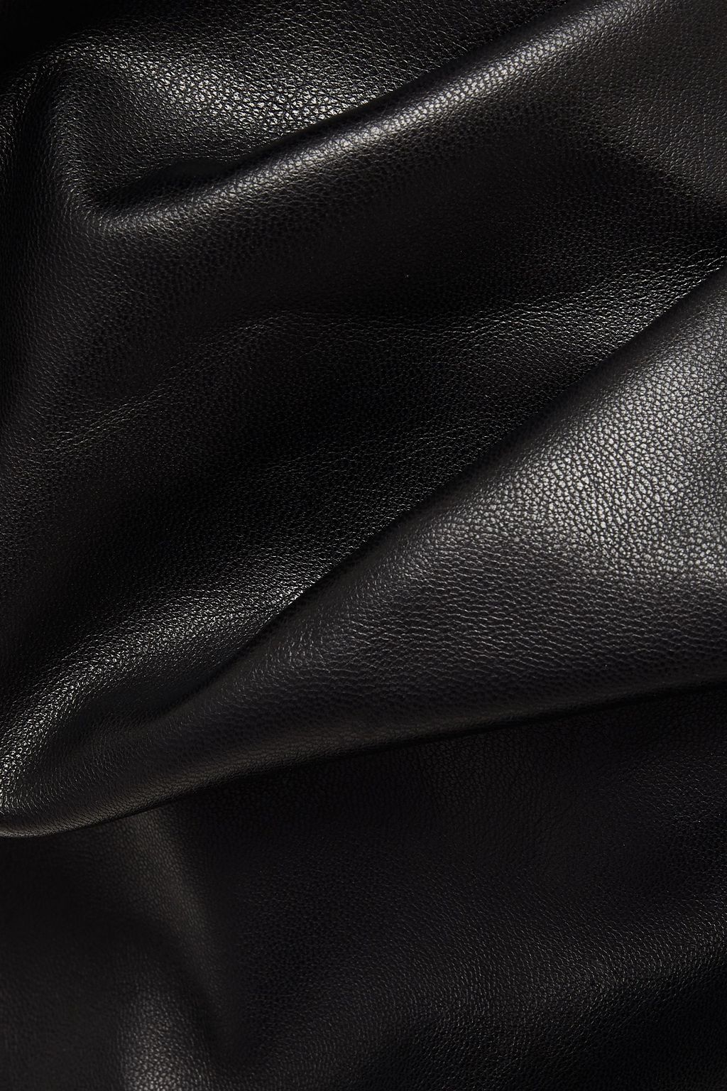 DE LA VALI Connie strapless faux leather mini dress