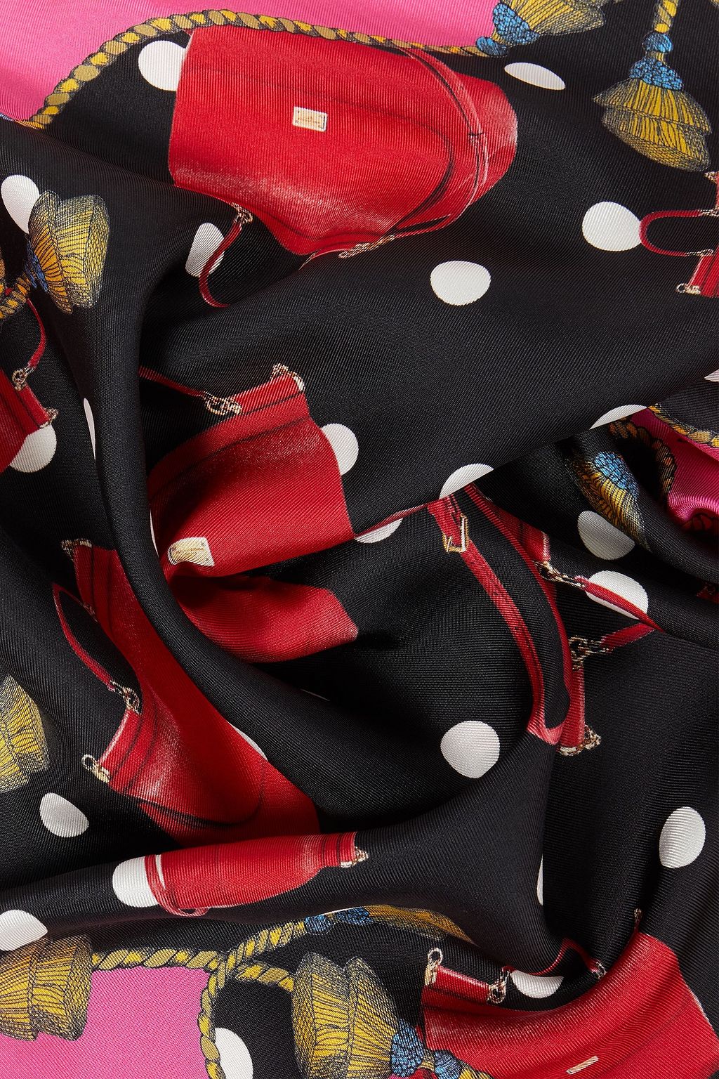 DOLCE&GABBANA Printed silk-twill scarf