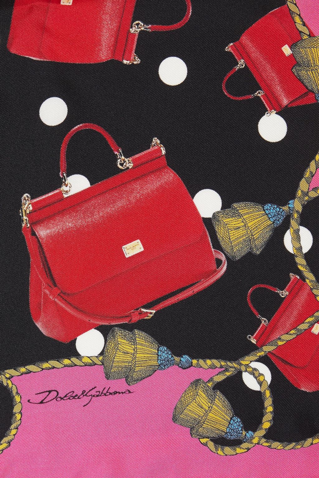DOLCE&GABBANA Printed silk-twill scarf