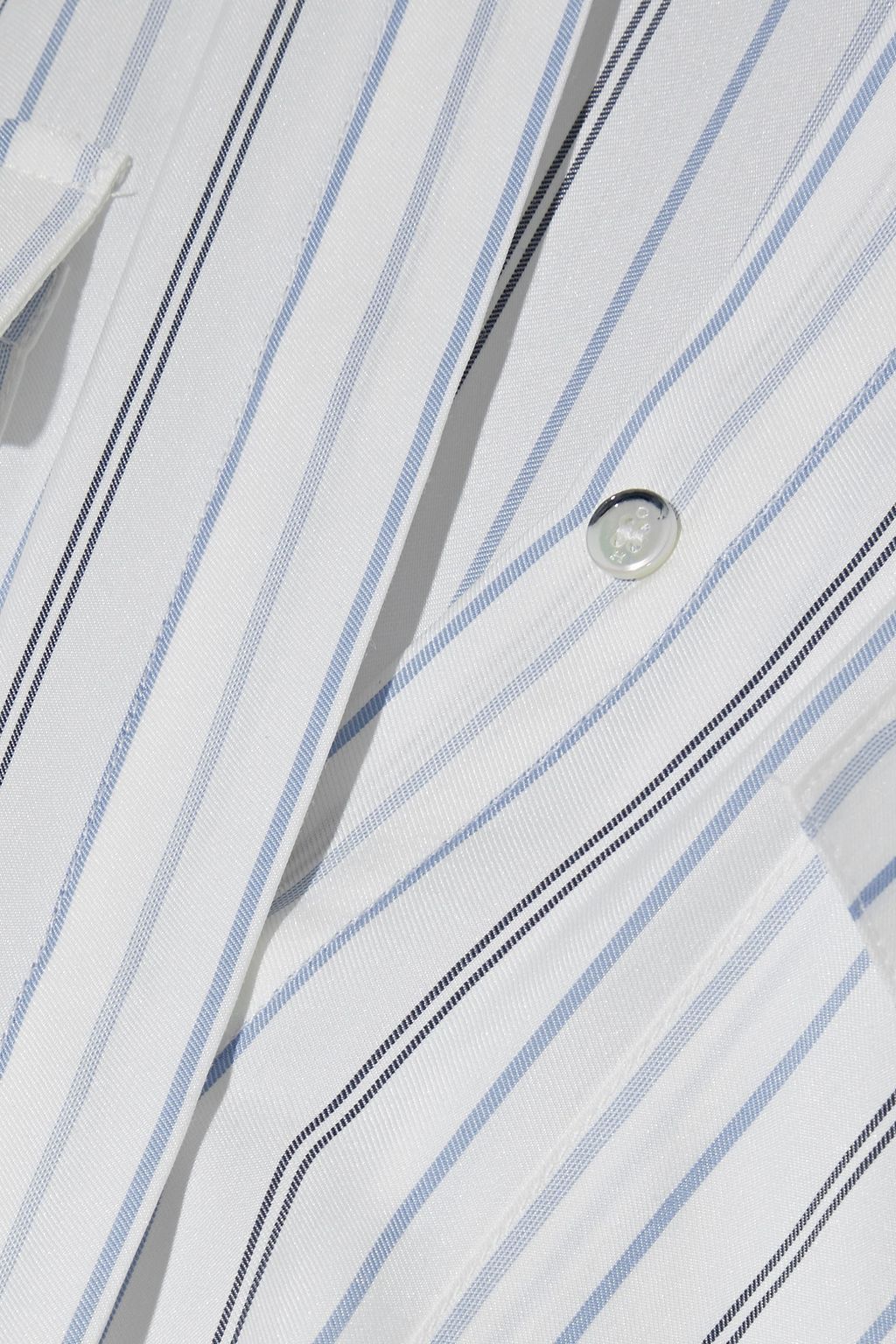 GABRIELA HEARST Terrell pinstriped silk-twill midi shirt dress