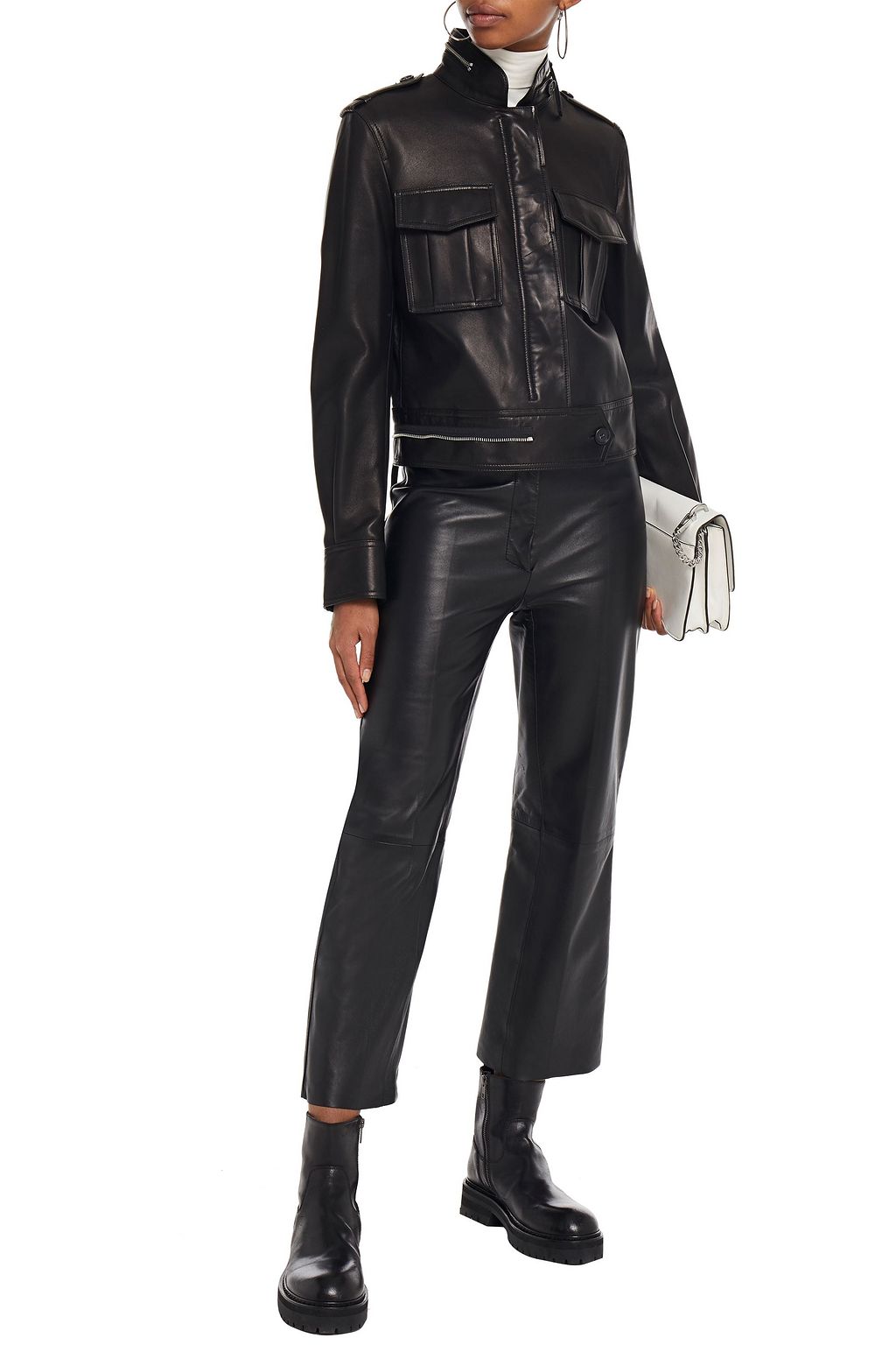 HELMUT LANG Textured leather jacket