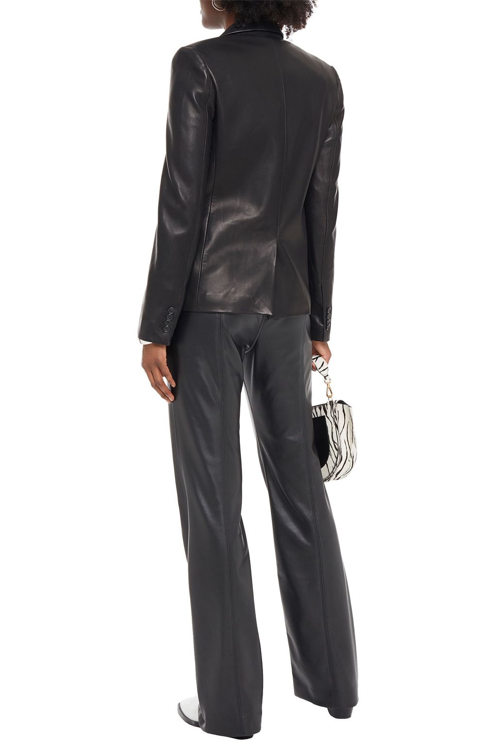 helmut lang leather blazer