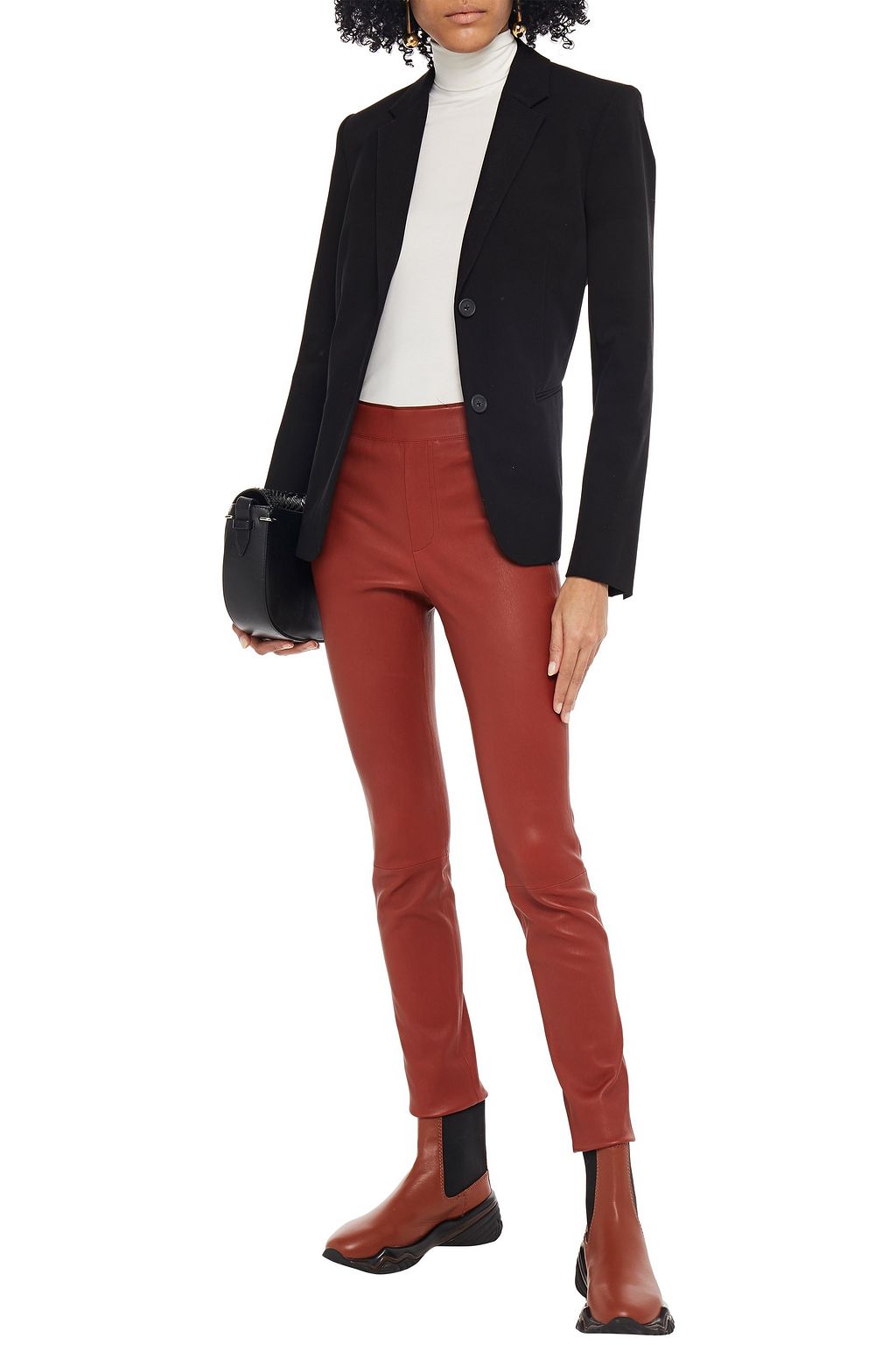HELMUT LANG Stretch-leather leggings