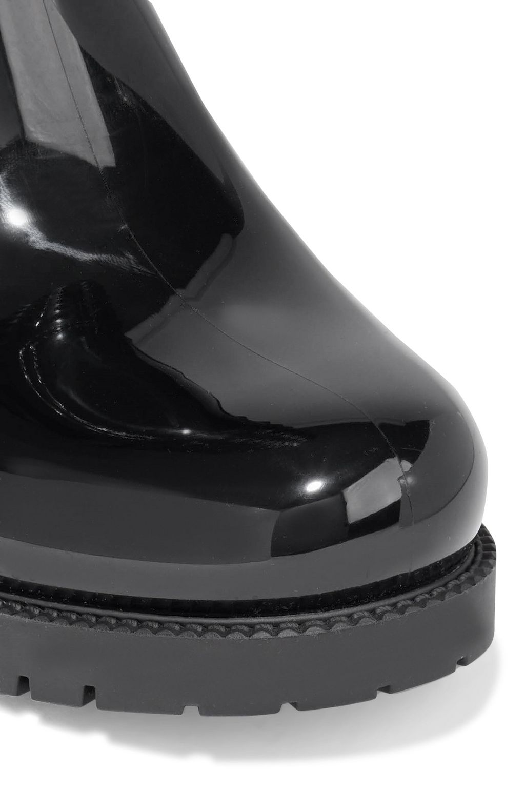 VALENTINO GARAVANI Rockstud glossed-rubber rain boots
