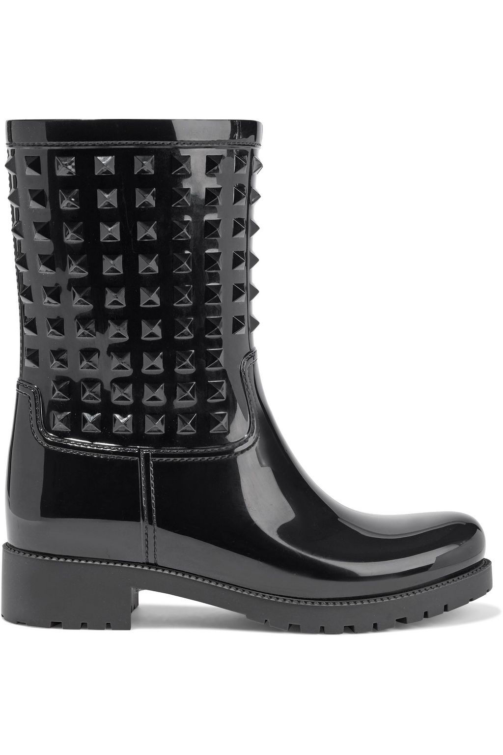 valentino rockstud rain boots