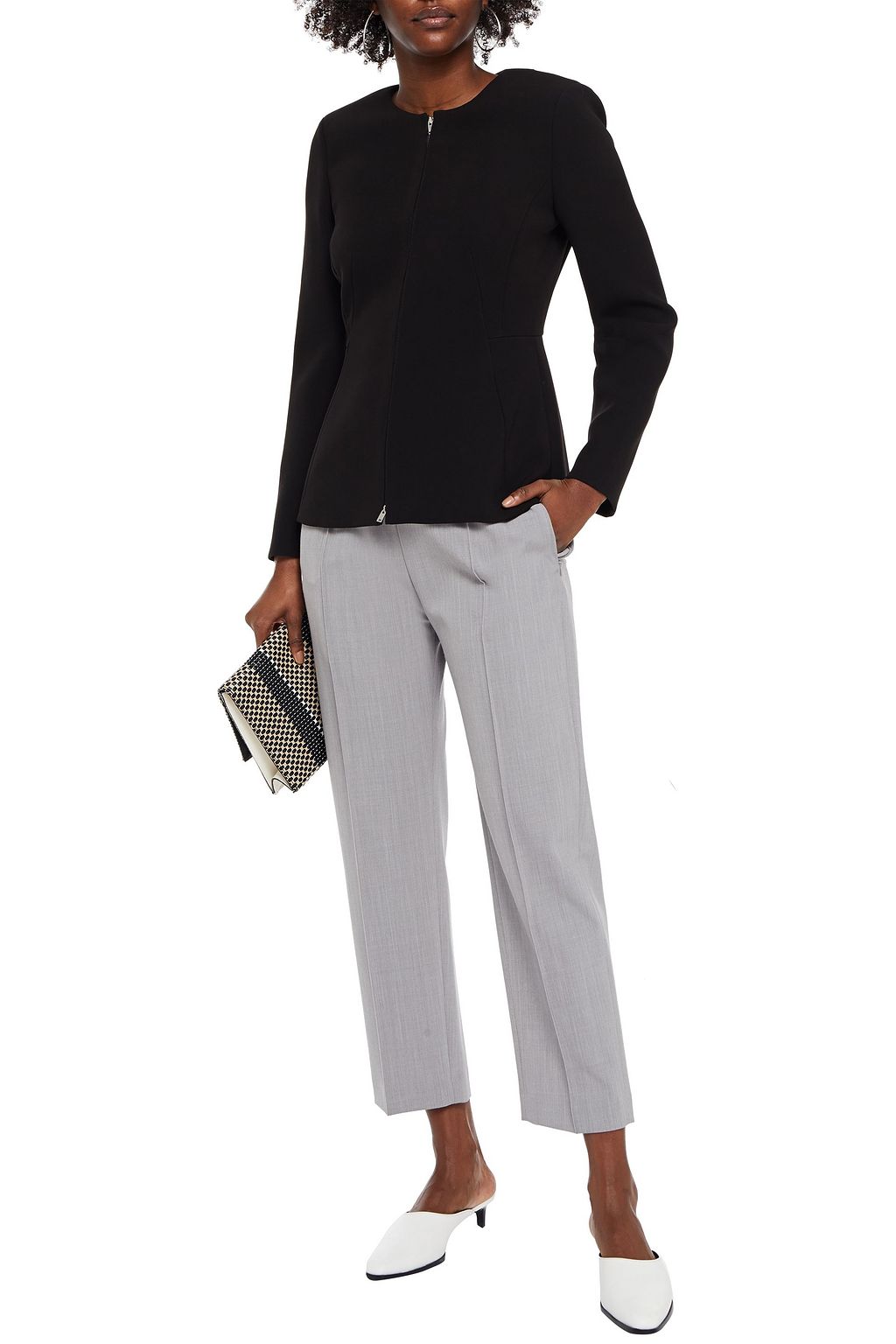 THEORY Stretch-crepe jacket