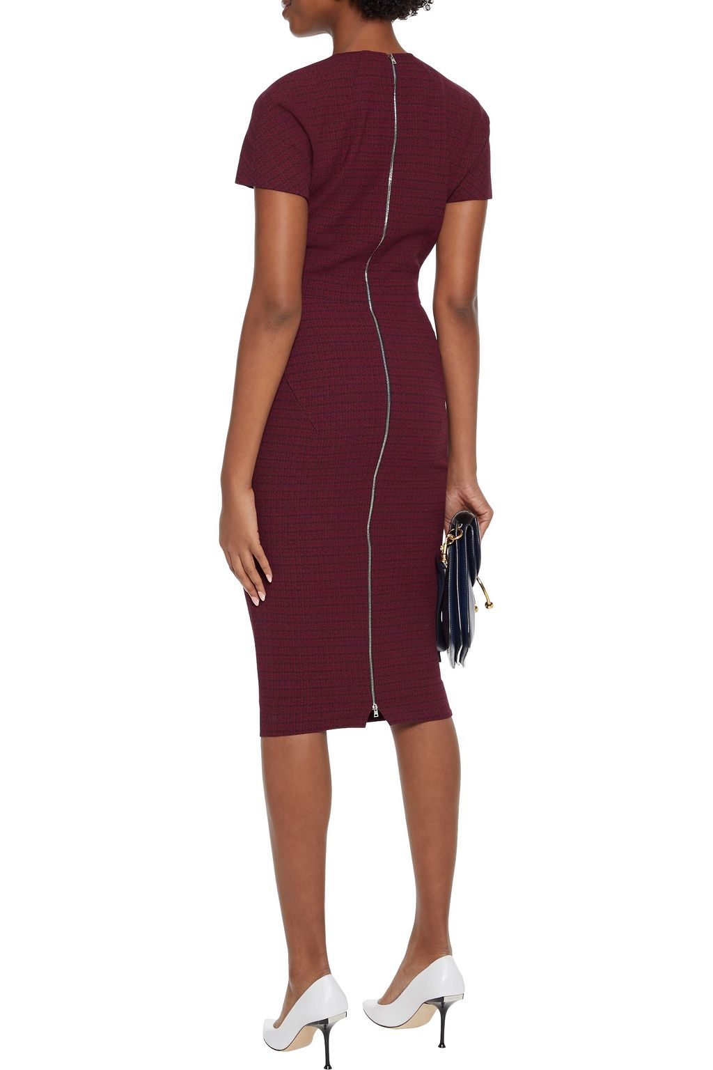 VICTORIA BECKHAM Checked crepe dress
