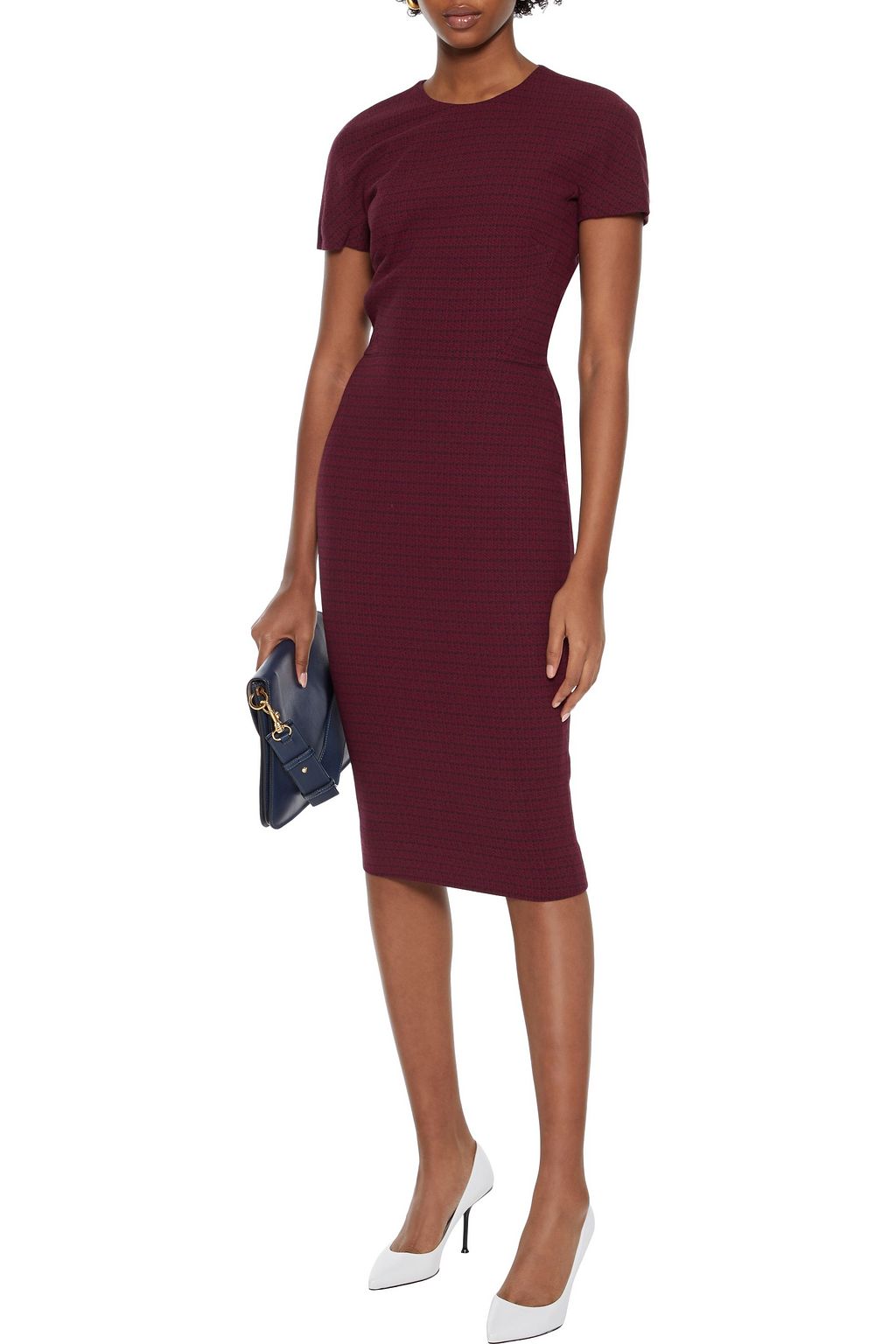 VICTORIA BECKHAM Checked crepe dress