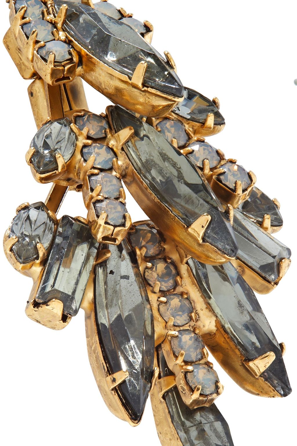ELIZABETH COLE Lil Billie 24-karat gold-plated Swarovski crystal earrings