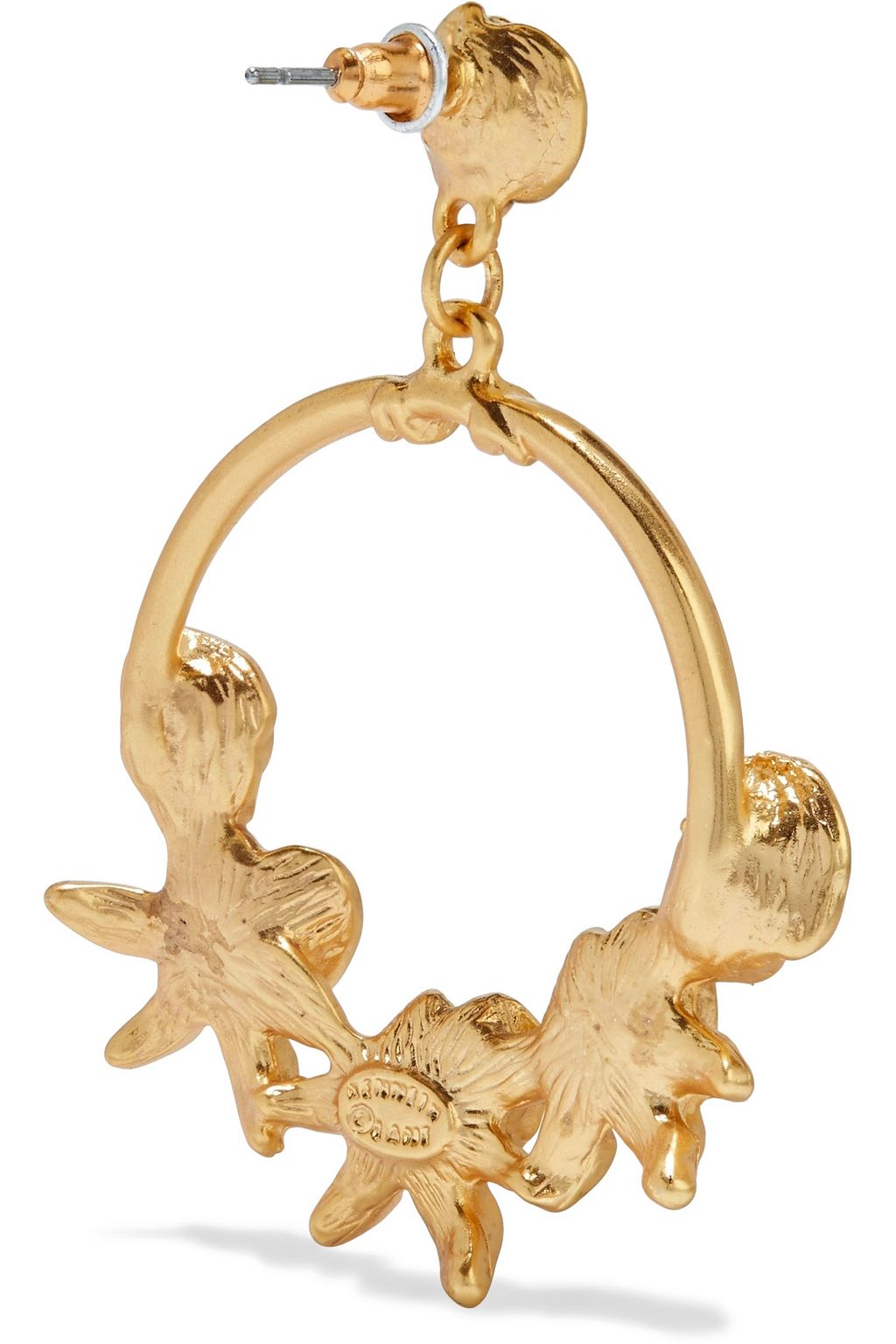 KENNETH JAY LANE 24-karat gold-plated faux pearl earrings